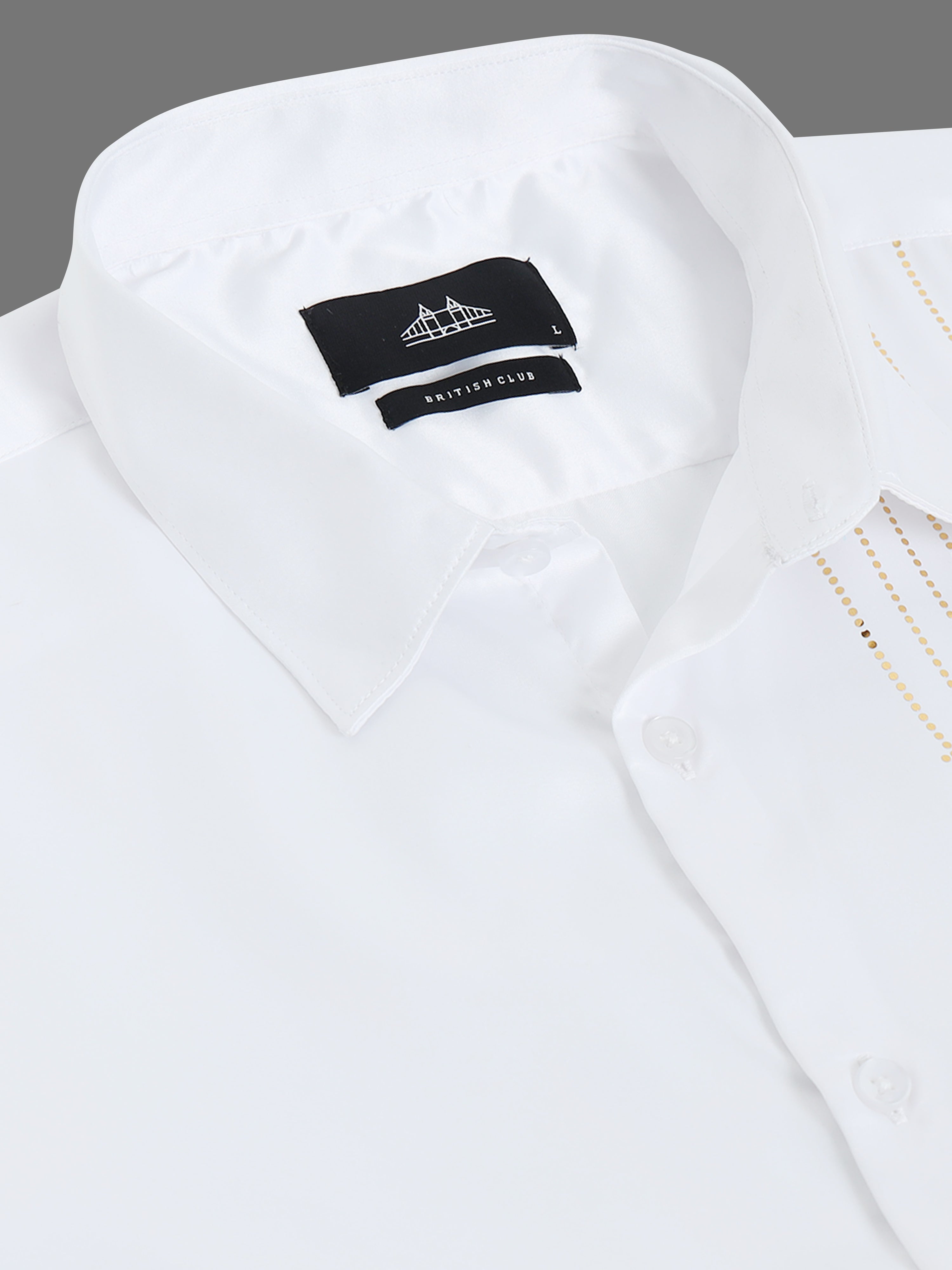 Men White Printed Shirt