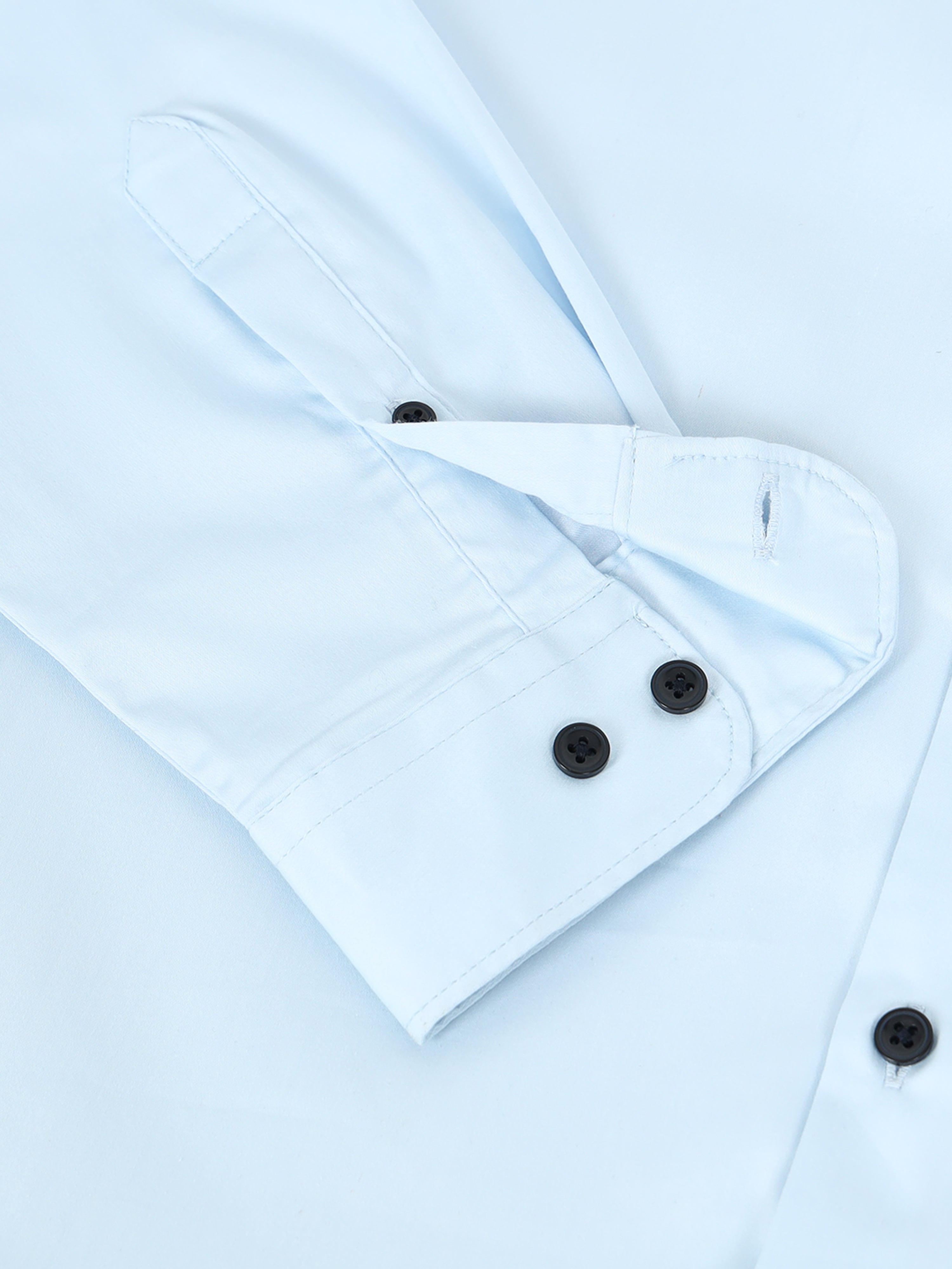 Men Blue Satin Shirt