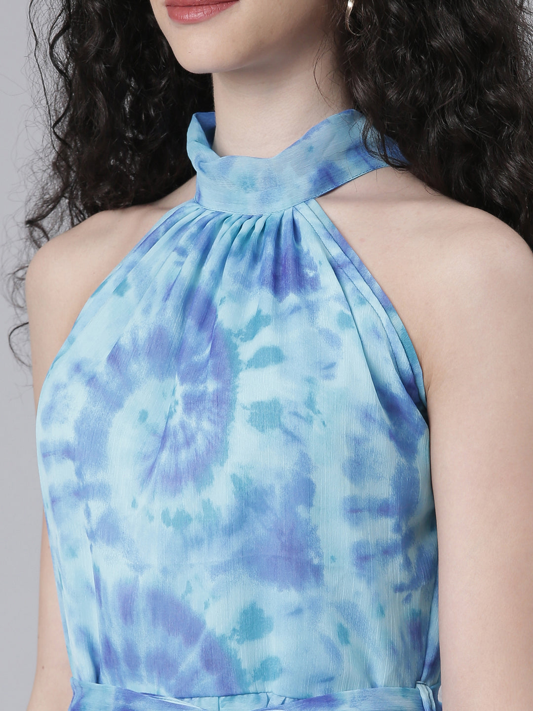 Women Floral Woven Maxi Chiffon Dress