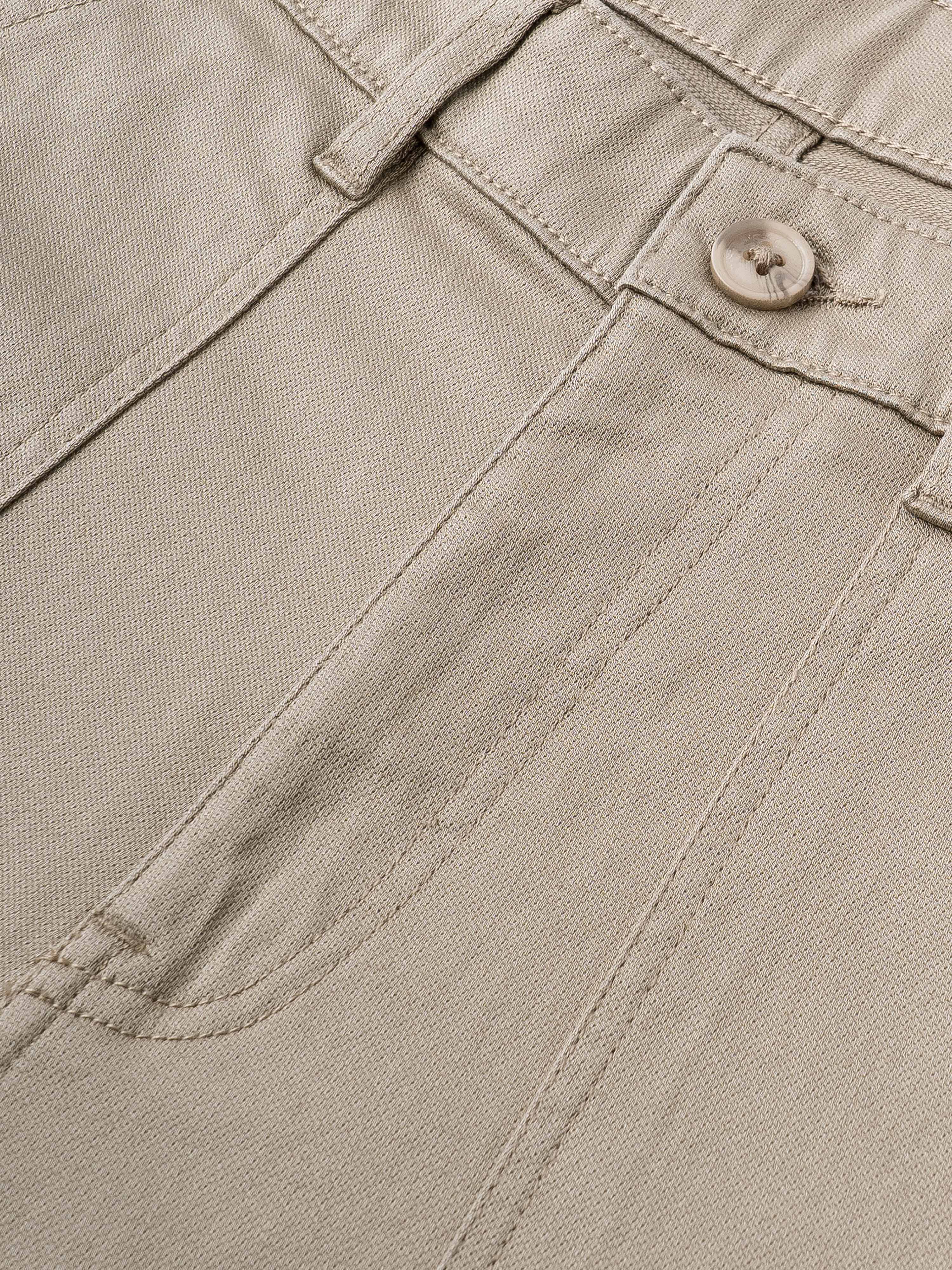 Men Beige Straight Fit Cargo Trouser