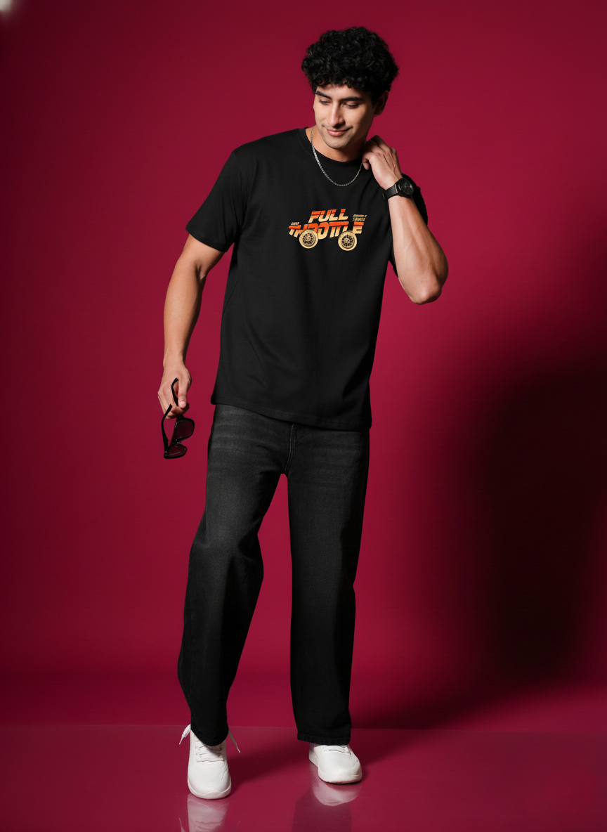 Men Round Neck Cotton T-Shirt