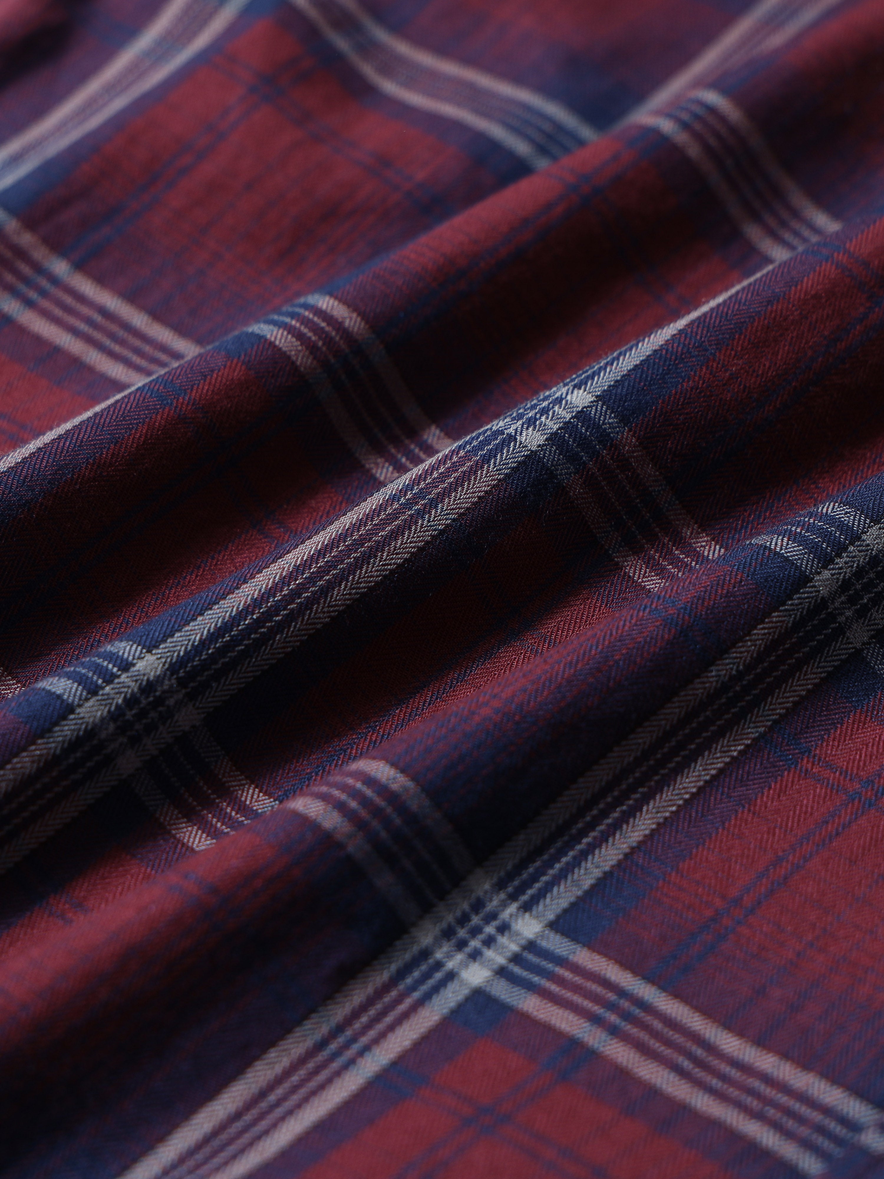 Men Red Check Shirt