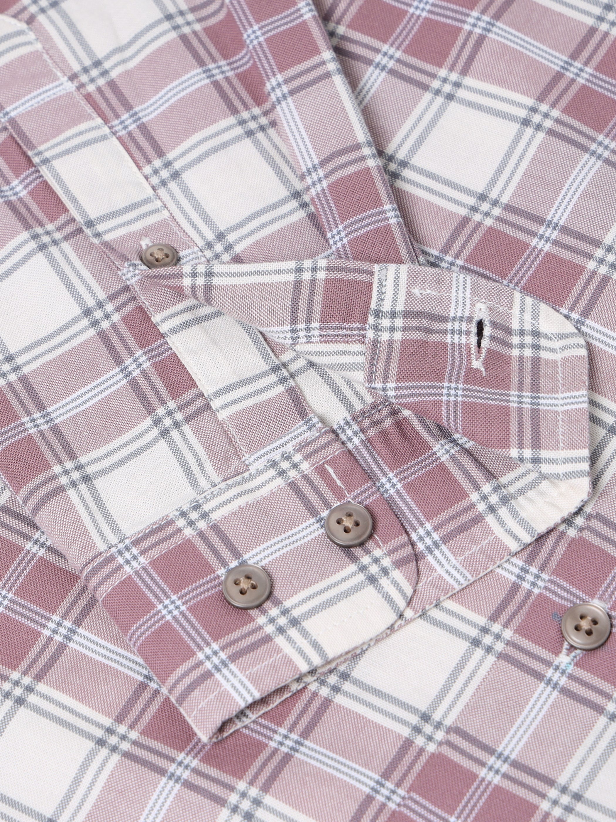 Men Mauve Check Shirt