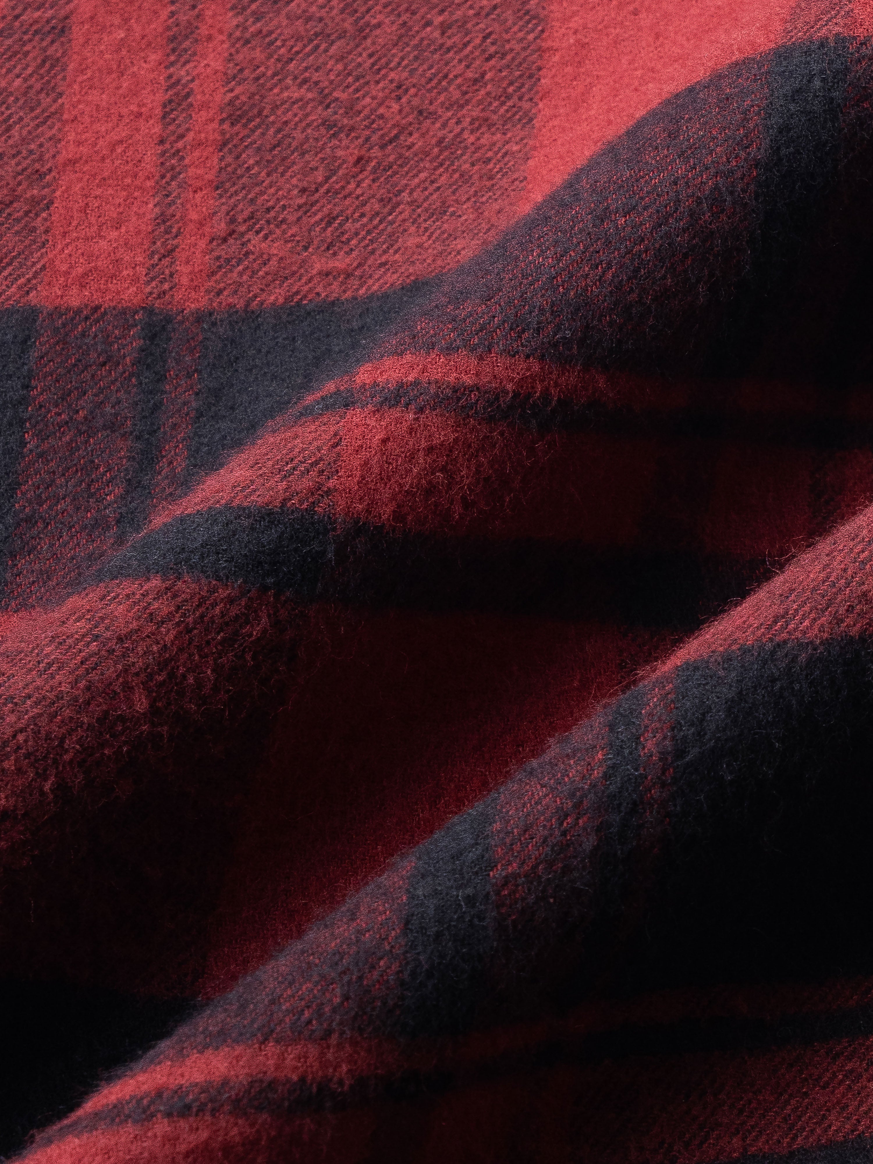 Men Red Flannel Checked Shirt