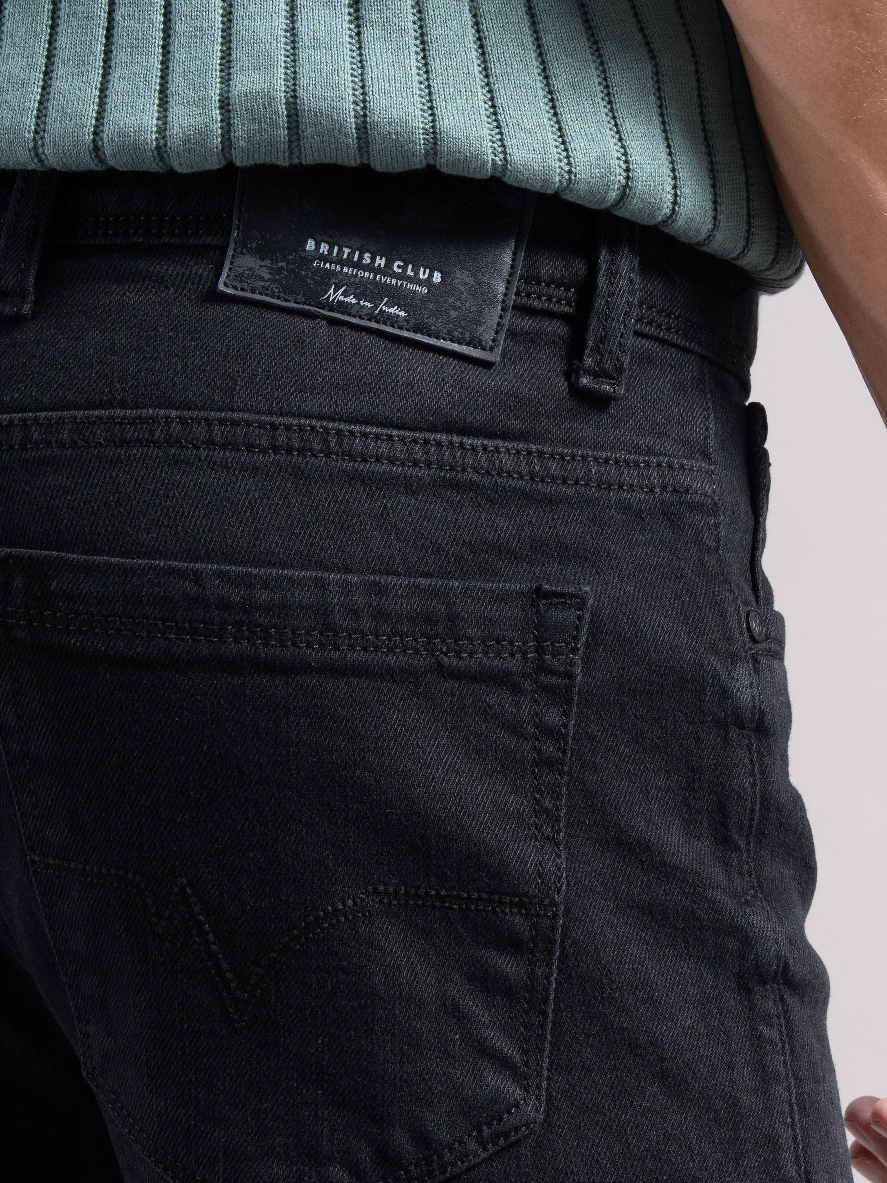 Men Black Regular Fit Jeans