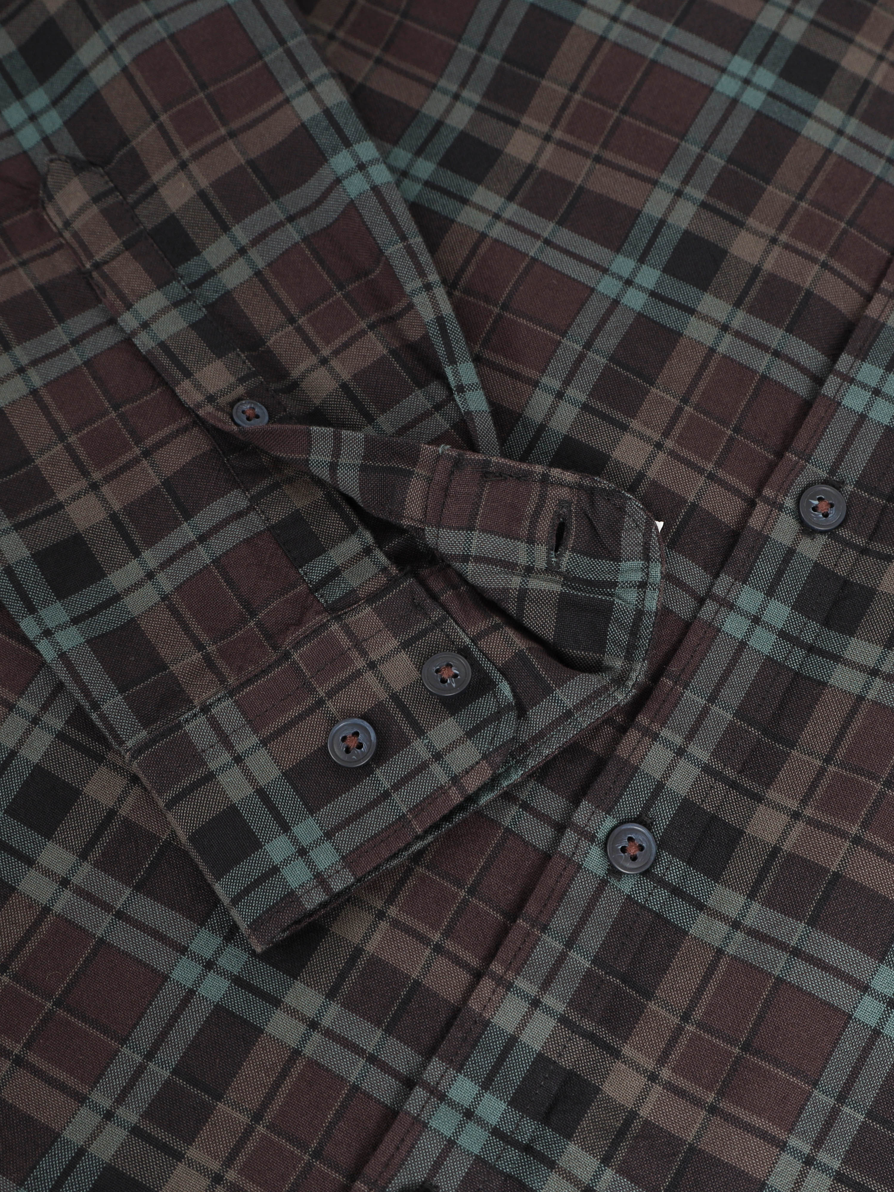 Men Green Checked Shirt