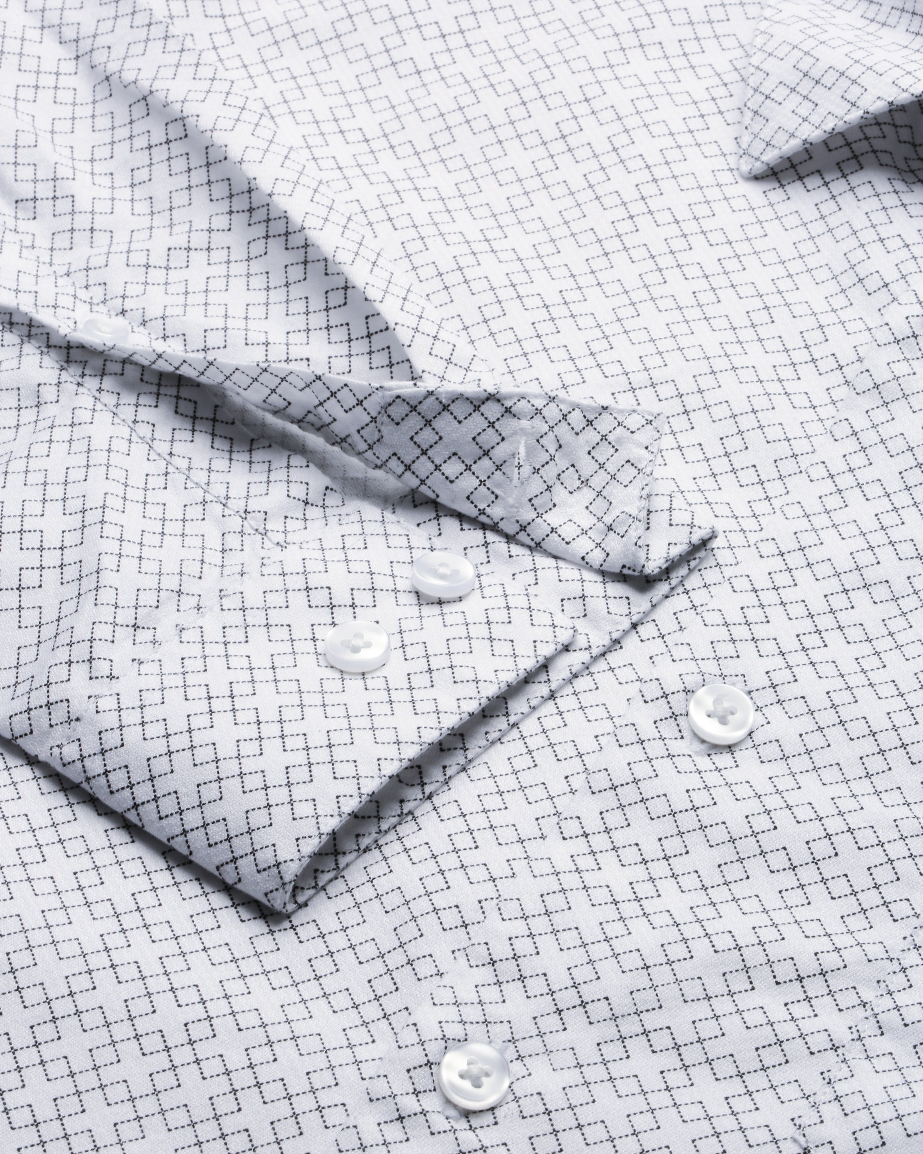 Men White Cotton Slim Shirt