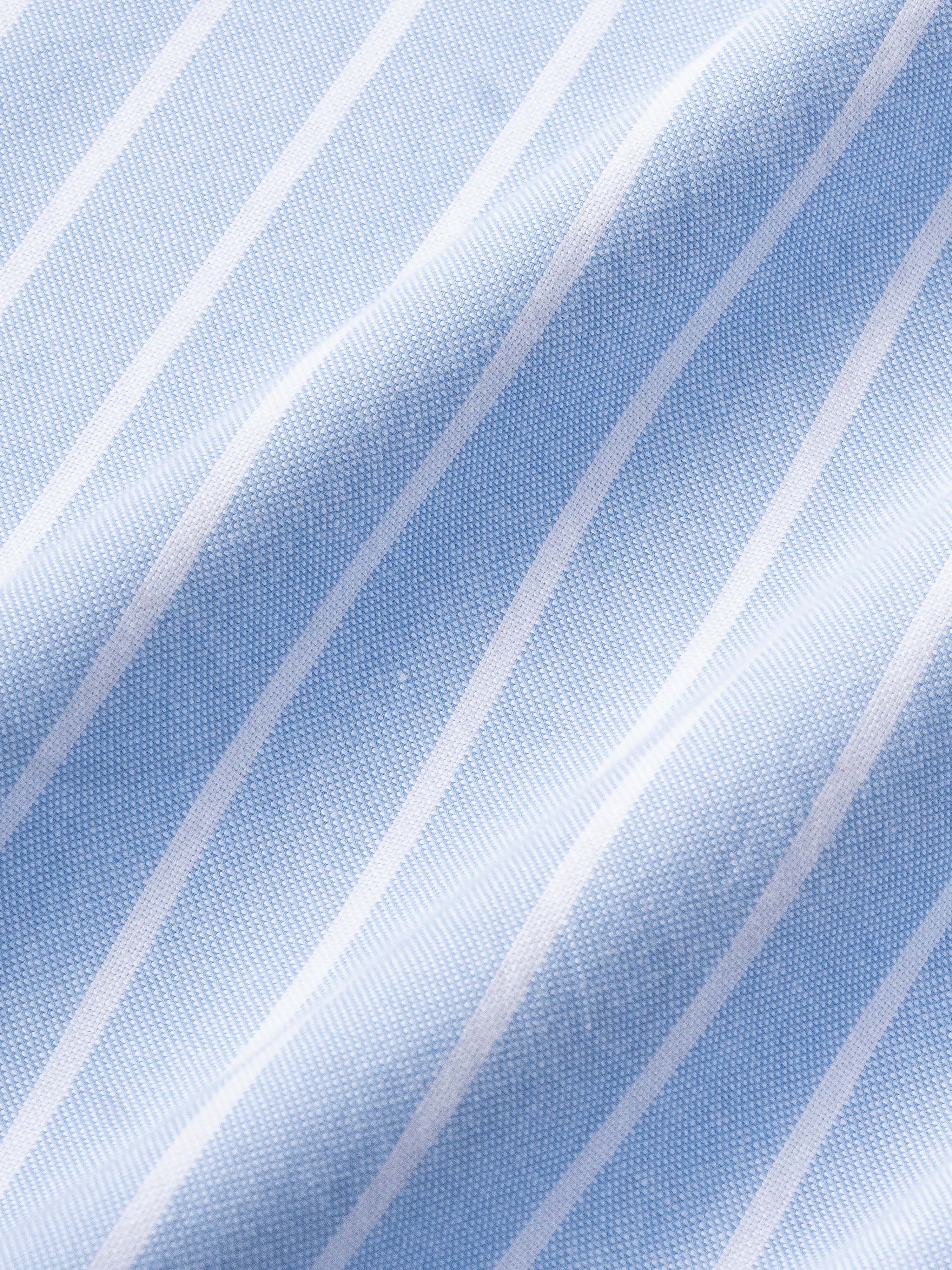 Men Blue Striped Shirt