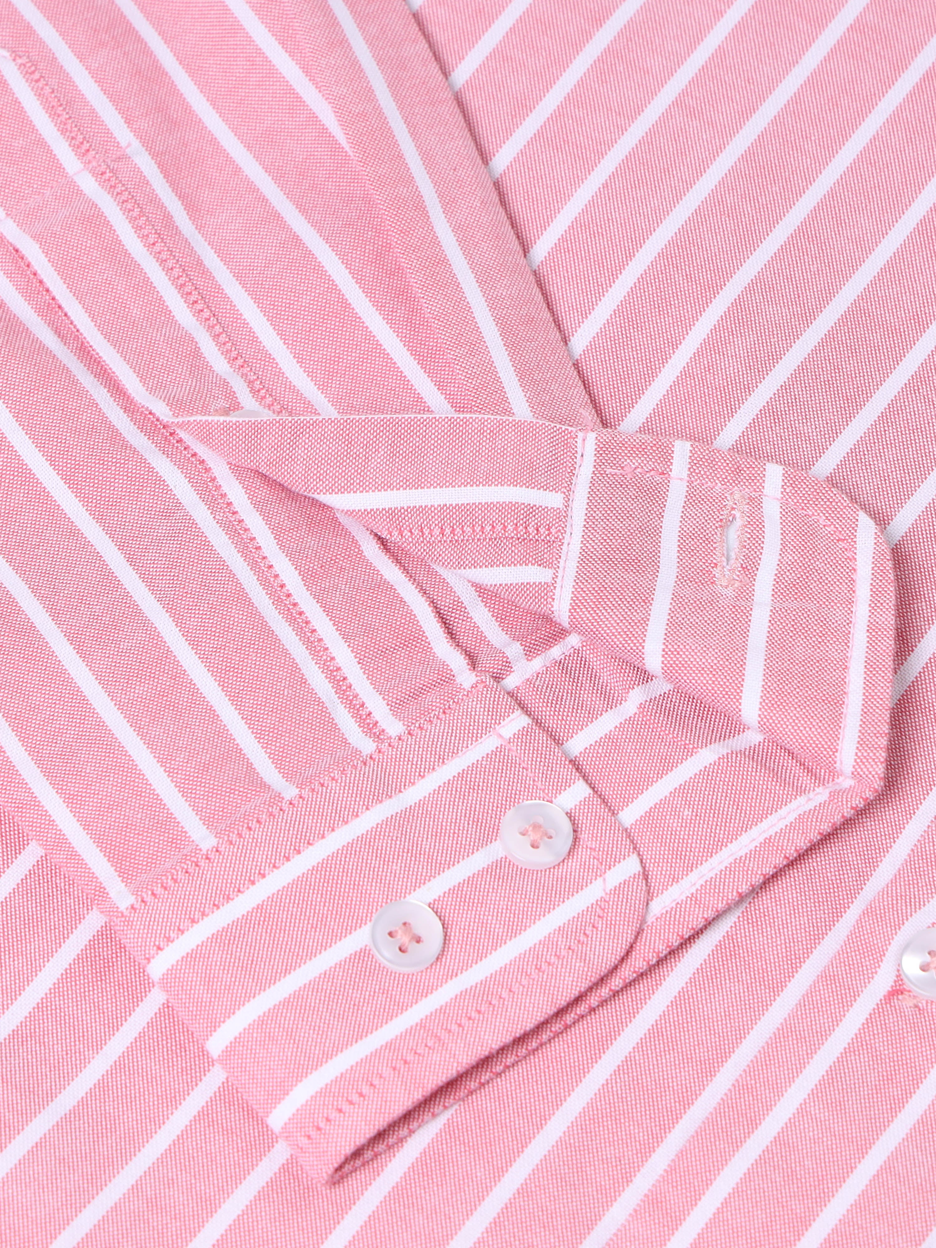 Men Pink Striped Shirt