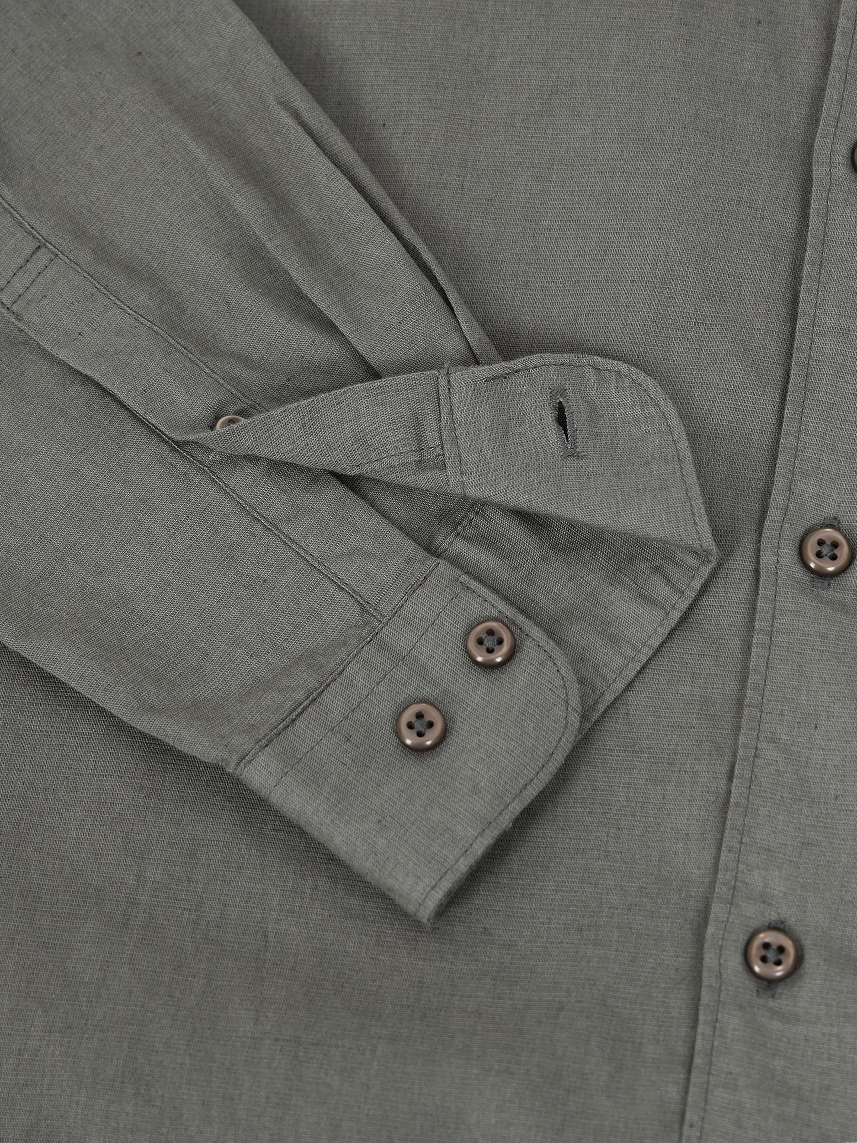 Men Grey Slim Fit Shirt