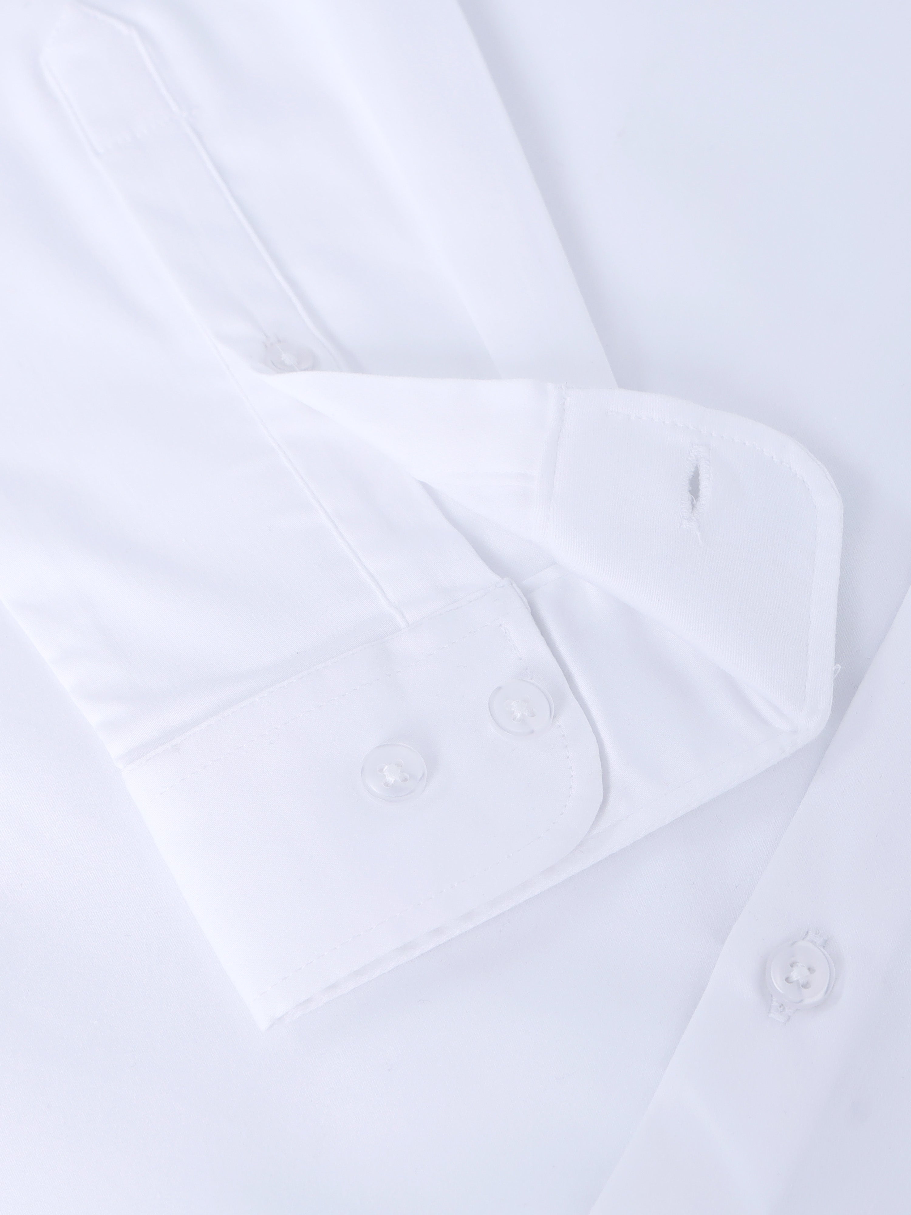 Men White Solid Shirt