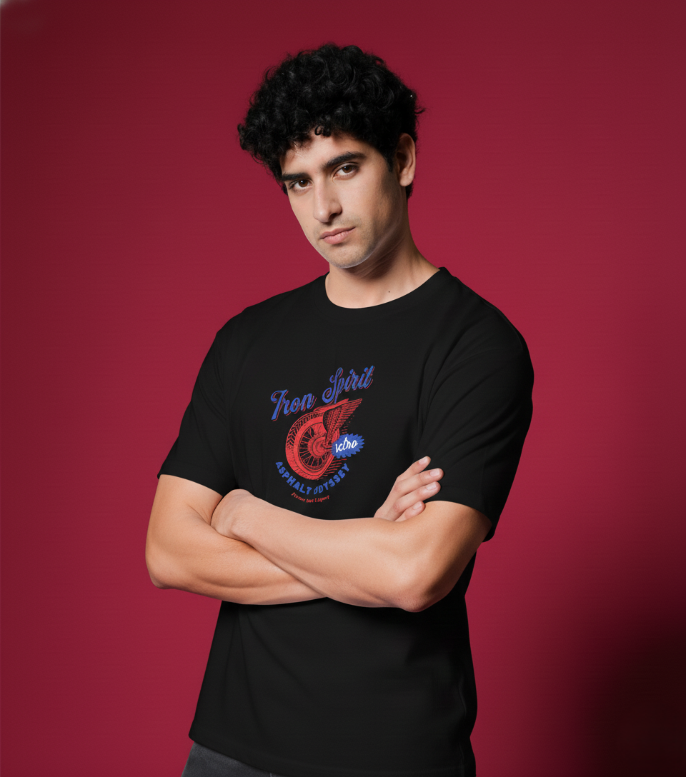 Men Round Neck Cotton T-Shirt