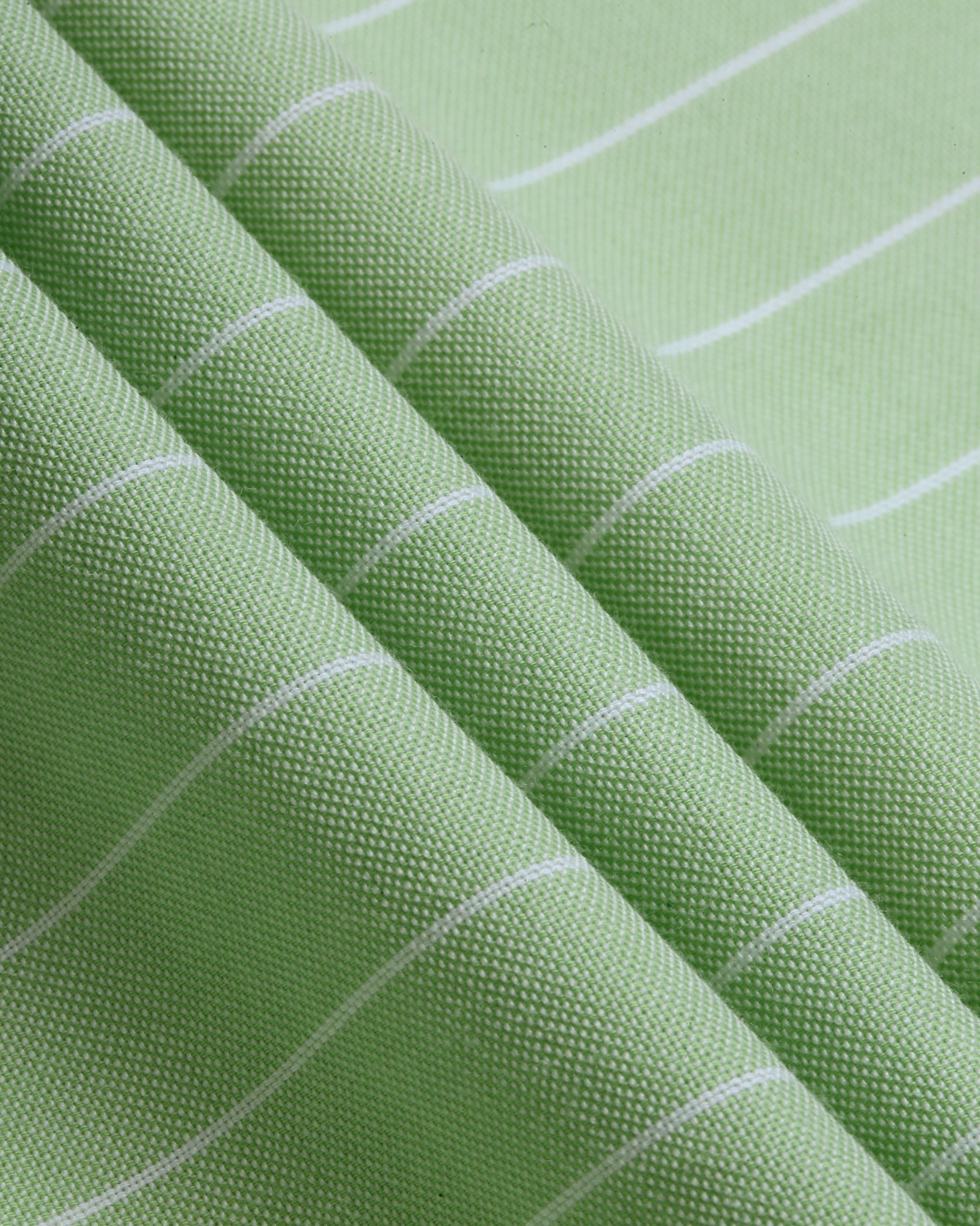 Men Green Striped Shirt