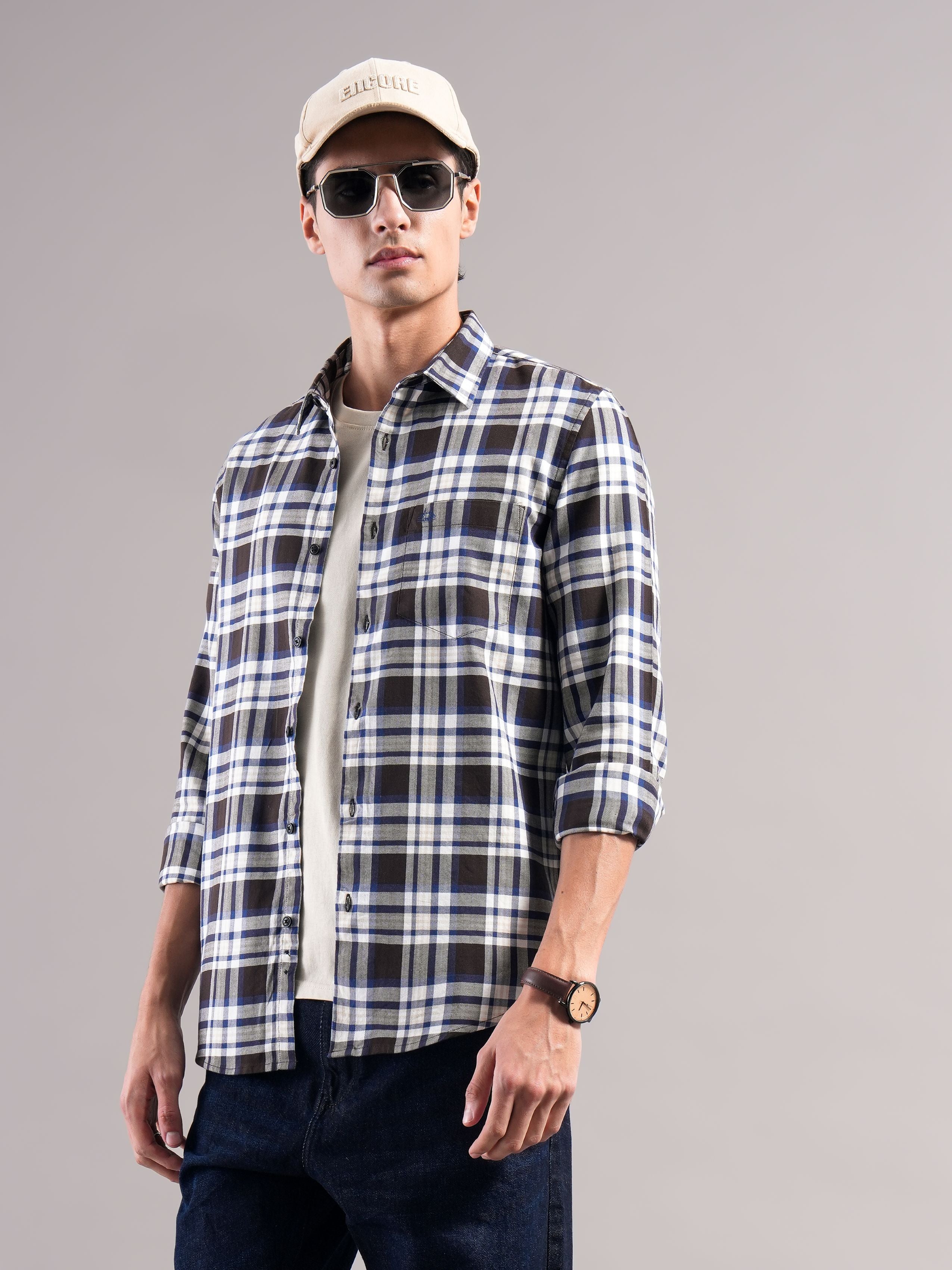 Men Brown Casual Shirt