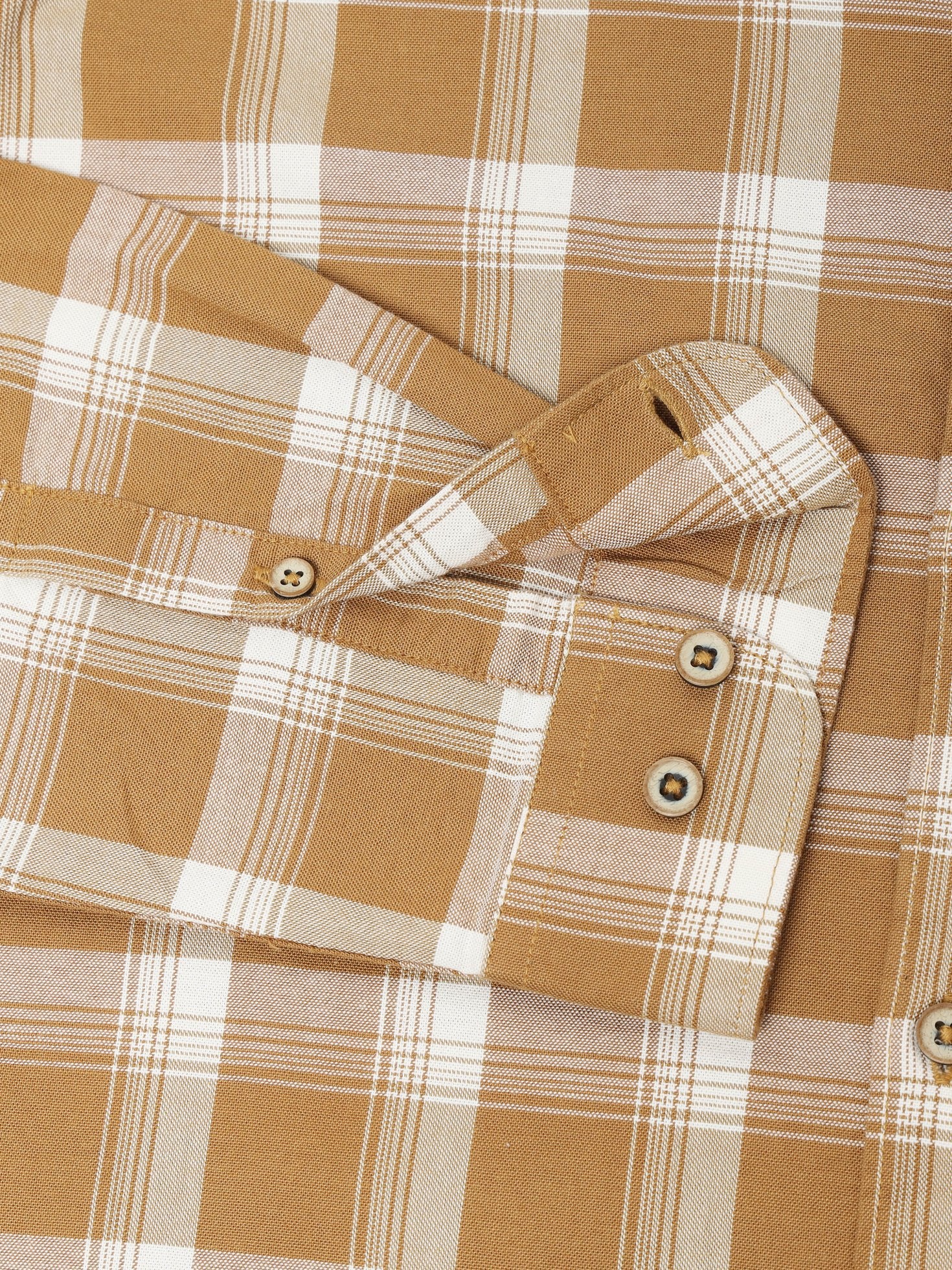 Men Khaki Check Shirt