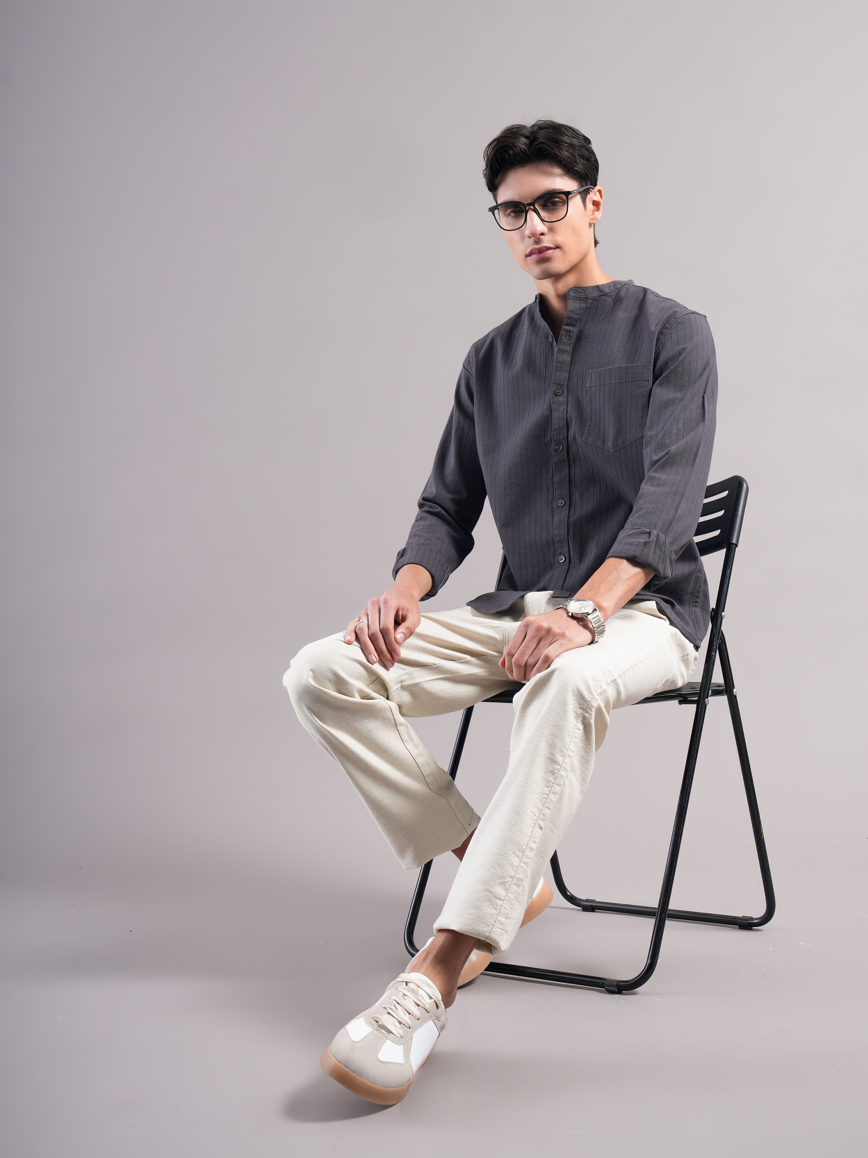 Men Cotton Striped Shirts