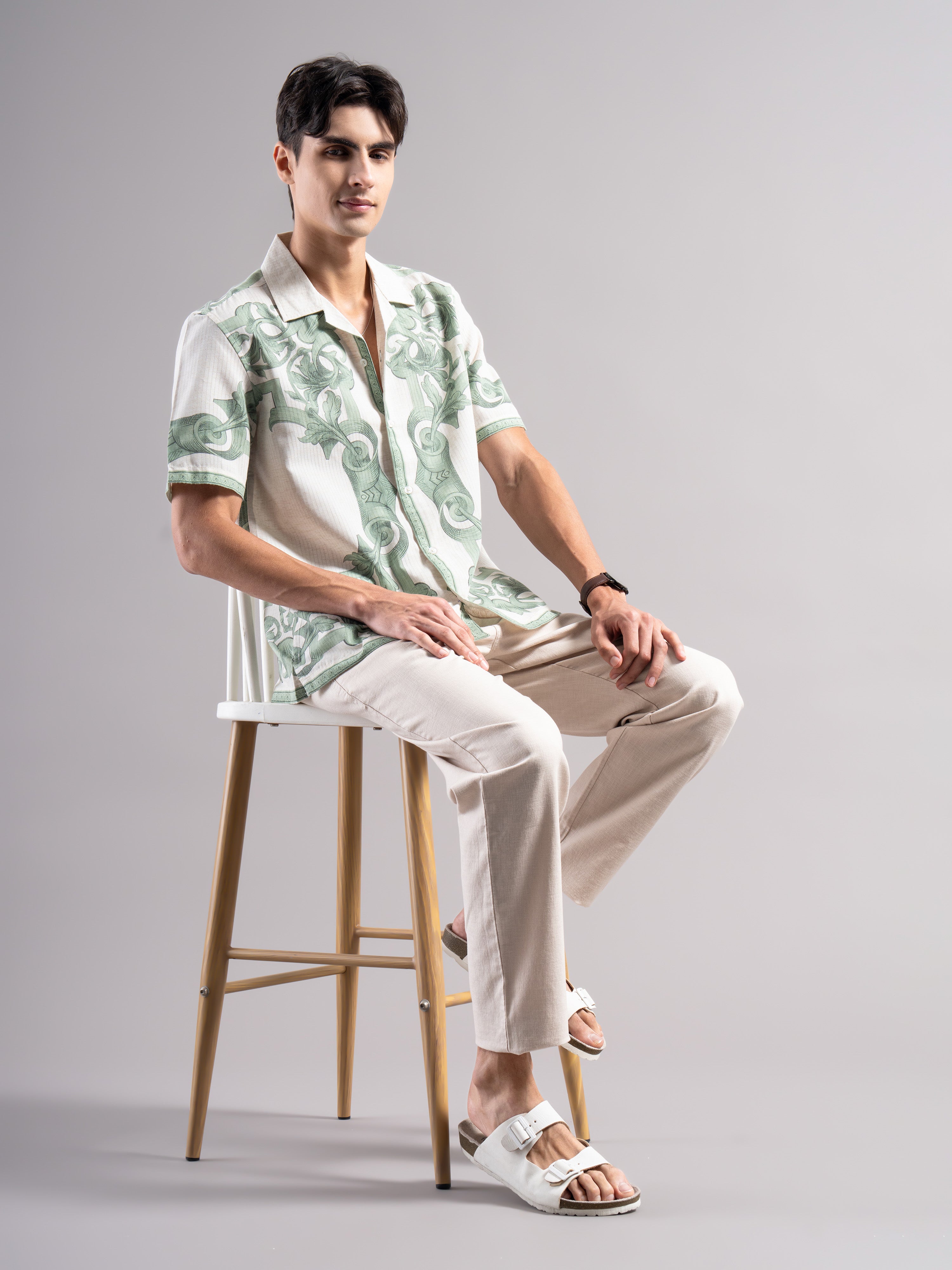 Men Polyester Printed Shirts