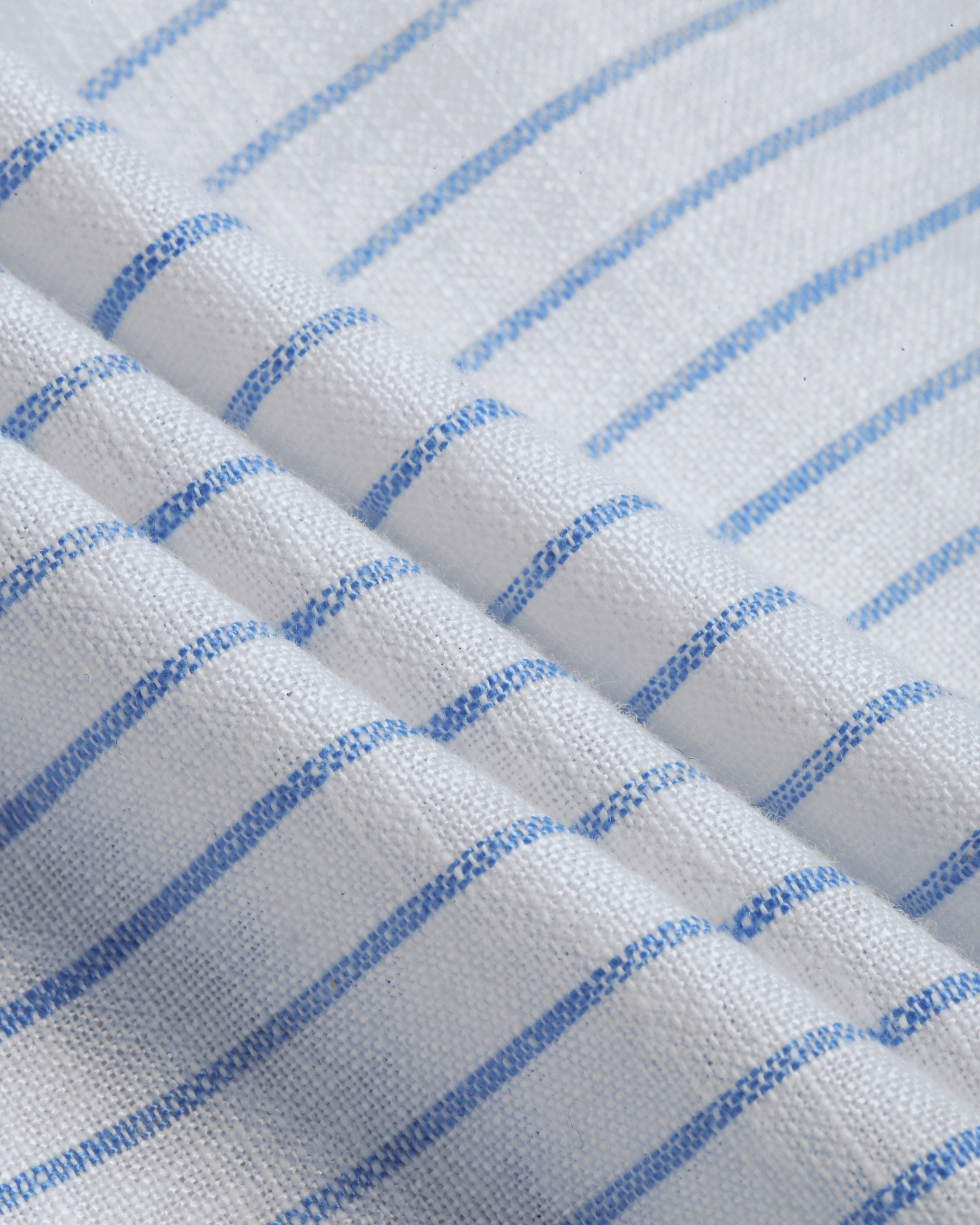 Men White Striped Shirt