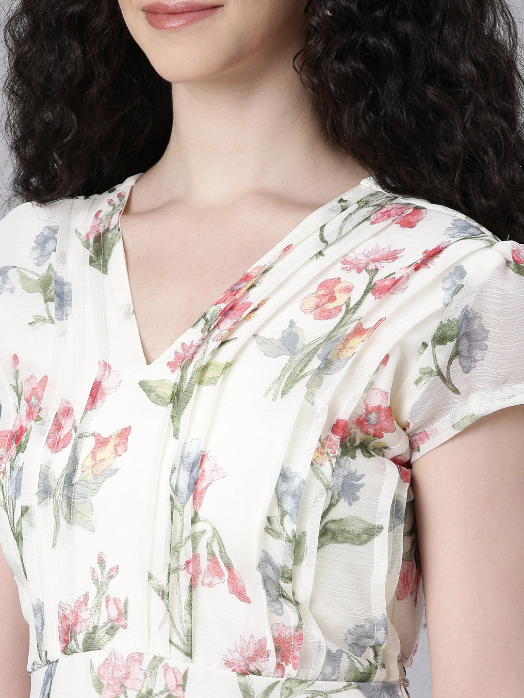 Women Soft Bloom Chiffon Dress