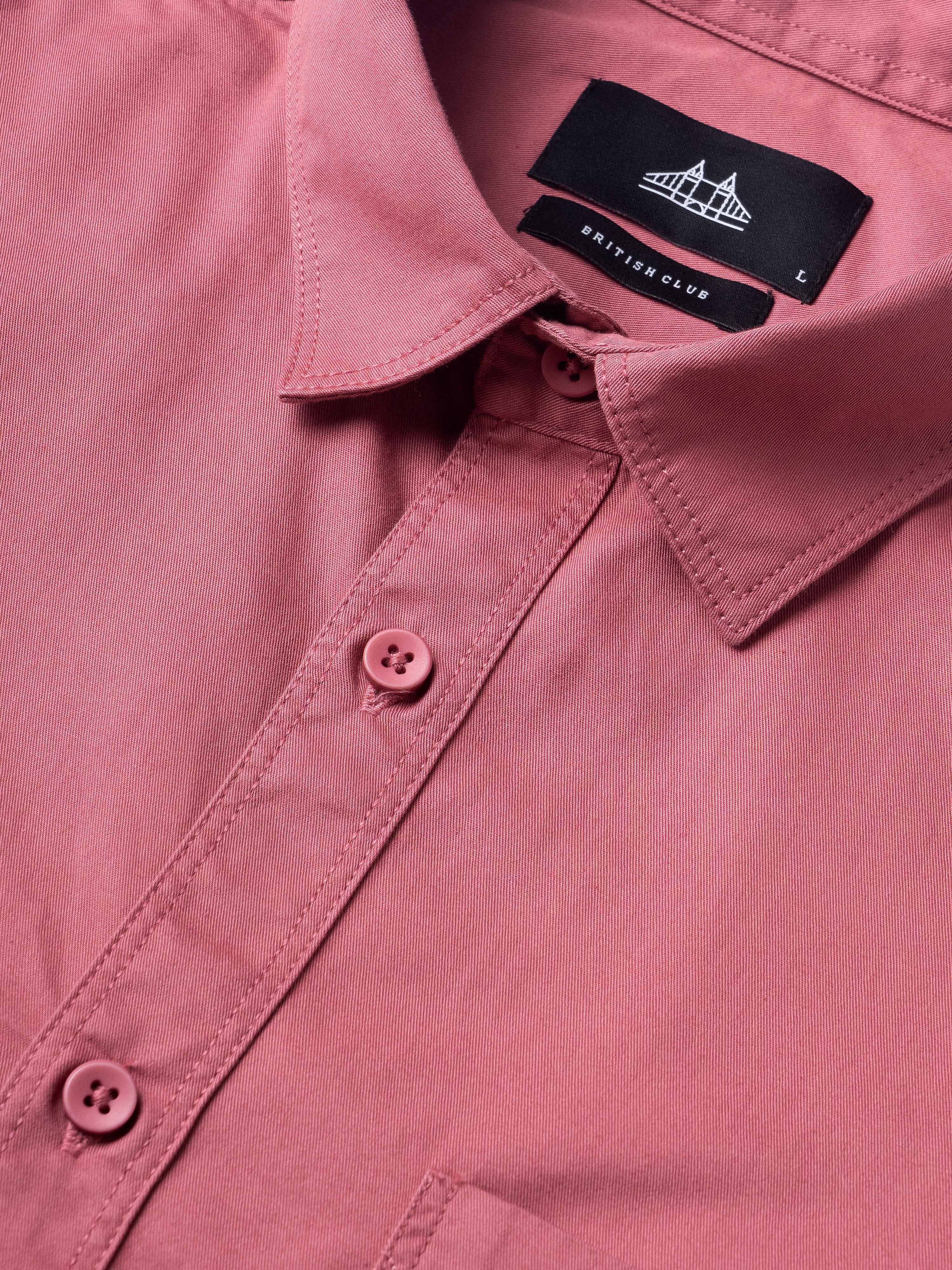 Men Mauve Twill Shirt