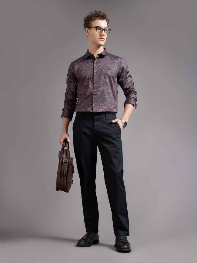 Men Black Smart Slim Fit Chinos