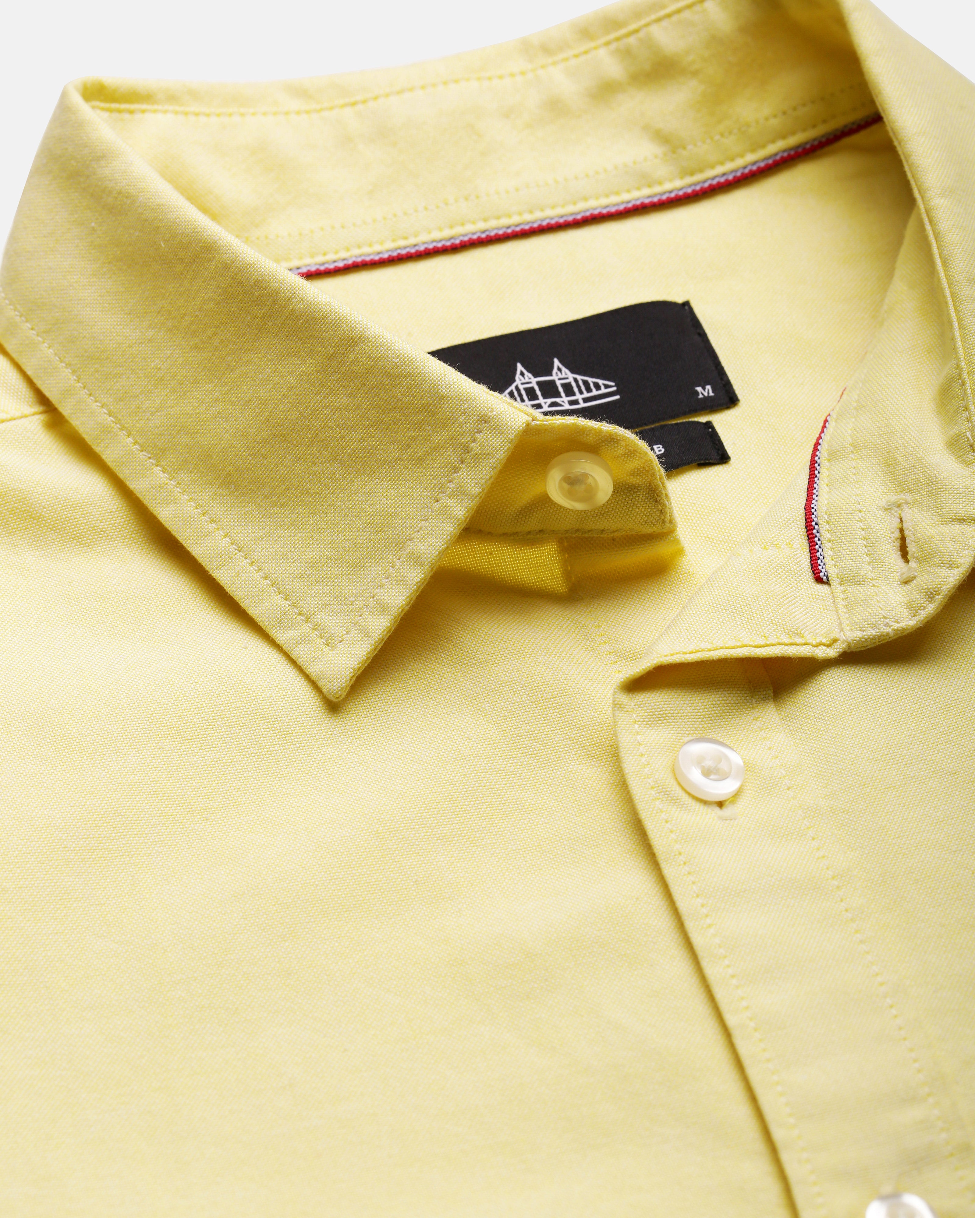 Men Yellow Oxford Shirt