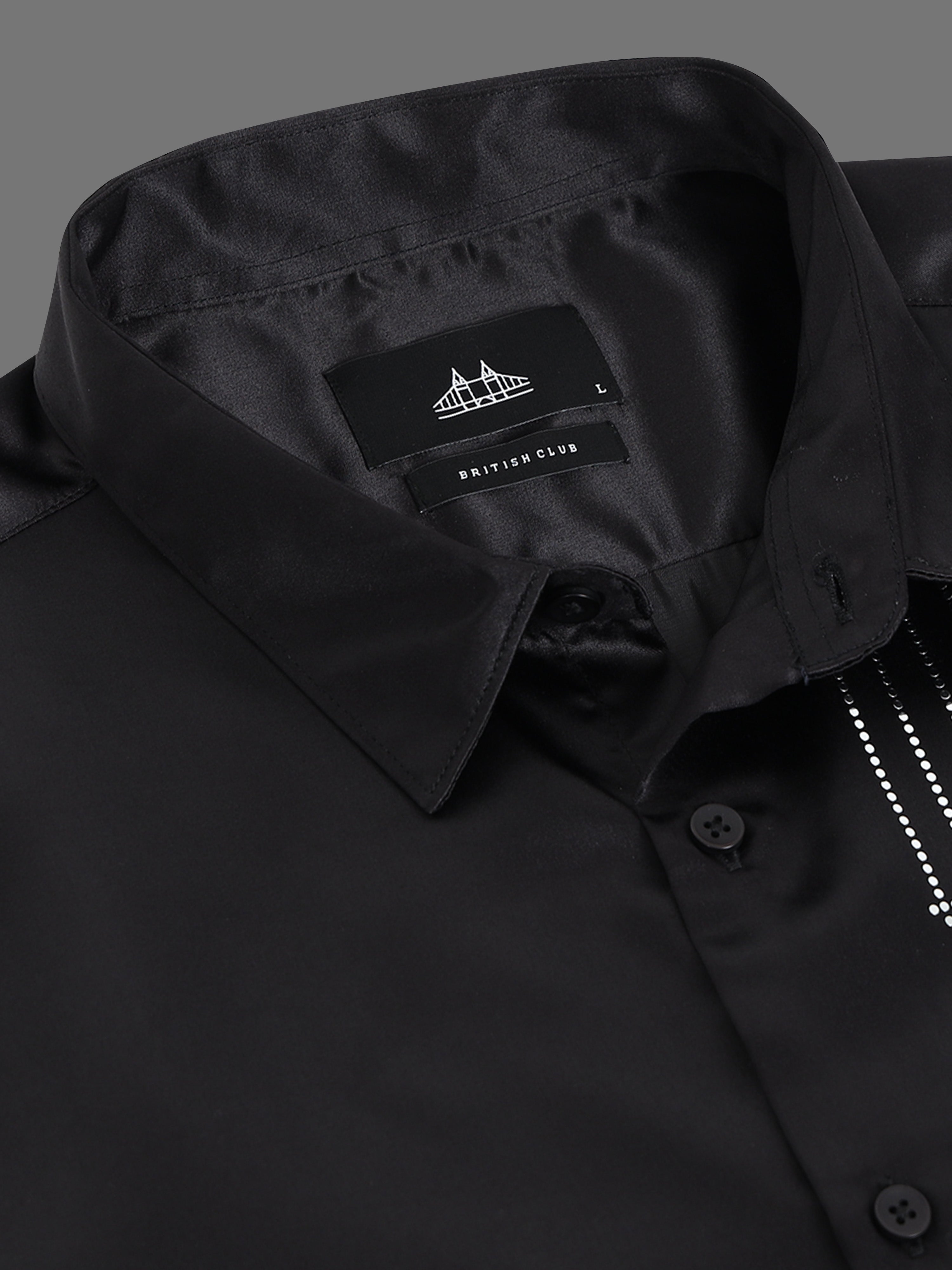 Men Black Printed Shirt