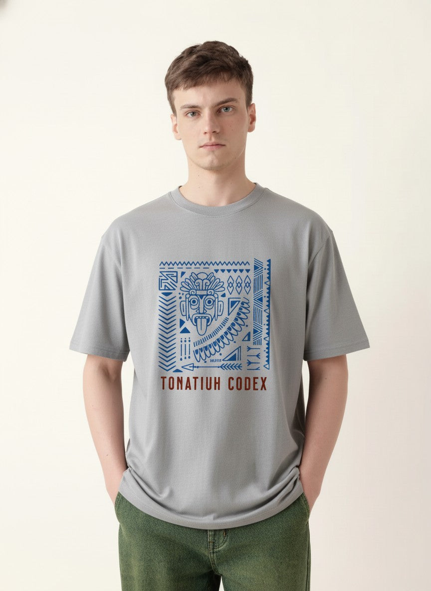 Men Oversized Cotton Tribal T-Shirt