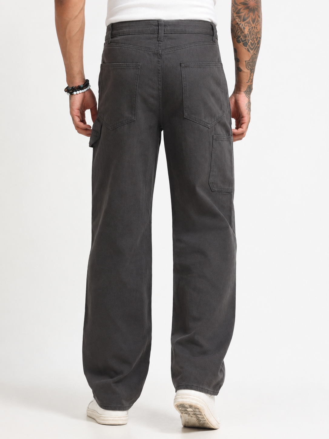 Men Grey Mid Rise Straight Fit Jeans