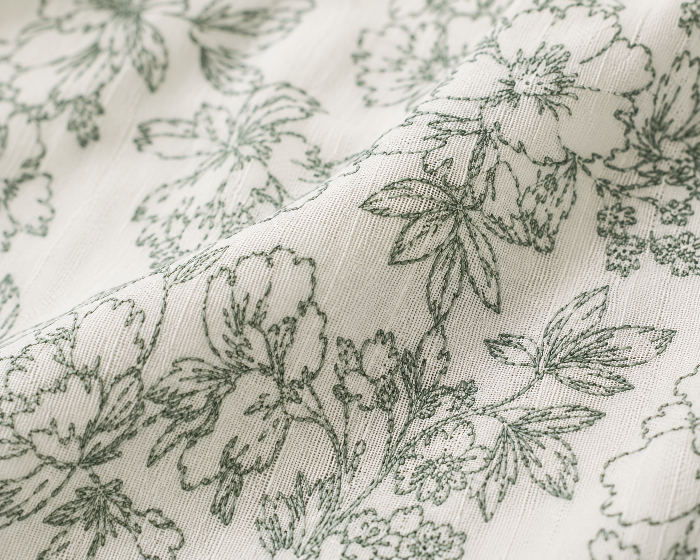 Women Floral Tie-Neck Top In Sage