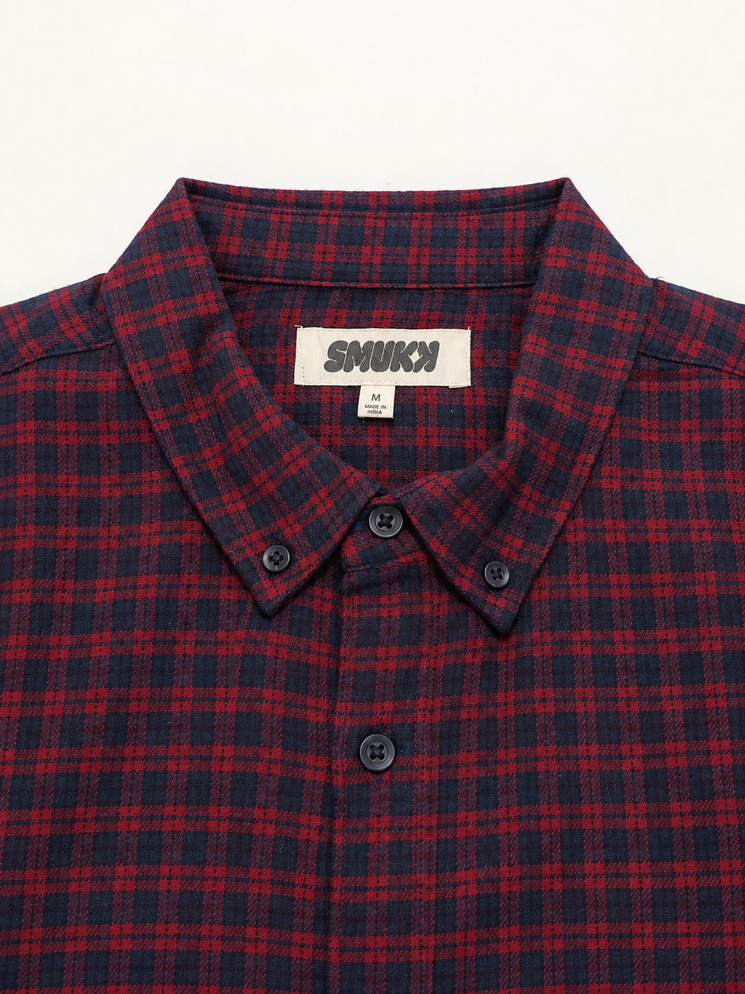 Men Maroon Micro Check Slim Fit Shirt