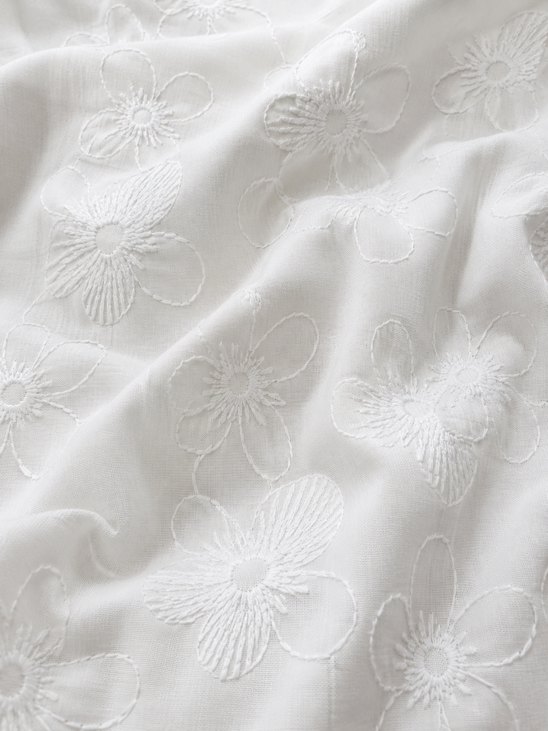 Women White Floral Embroidered Shirt