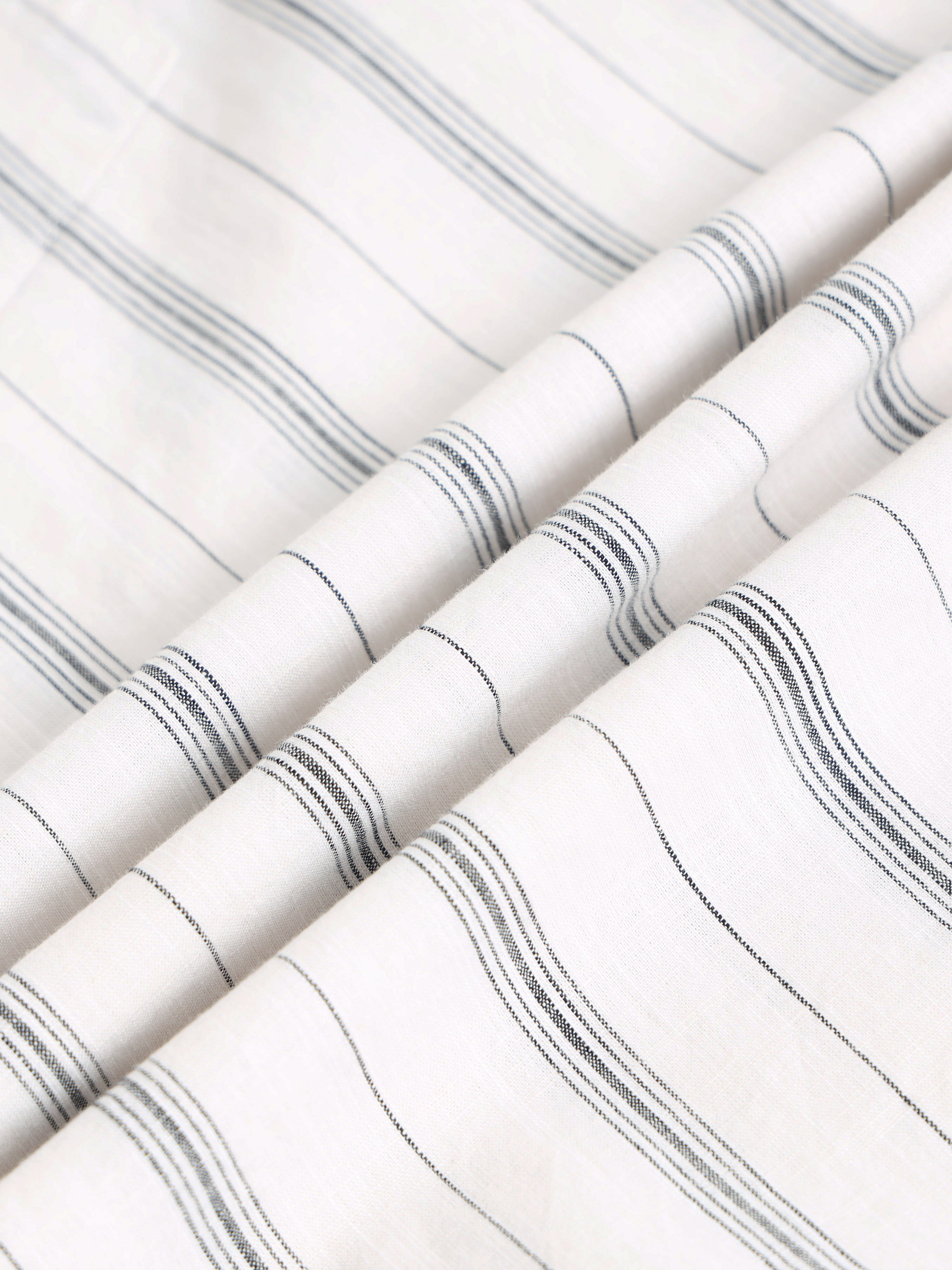 Men White Striped Shirt