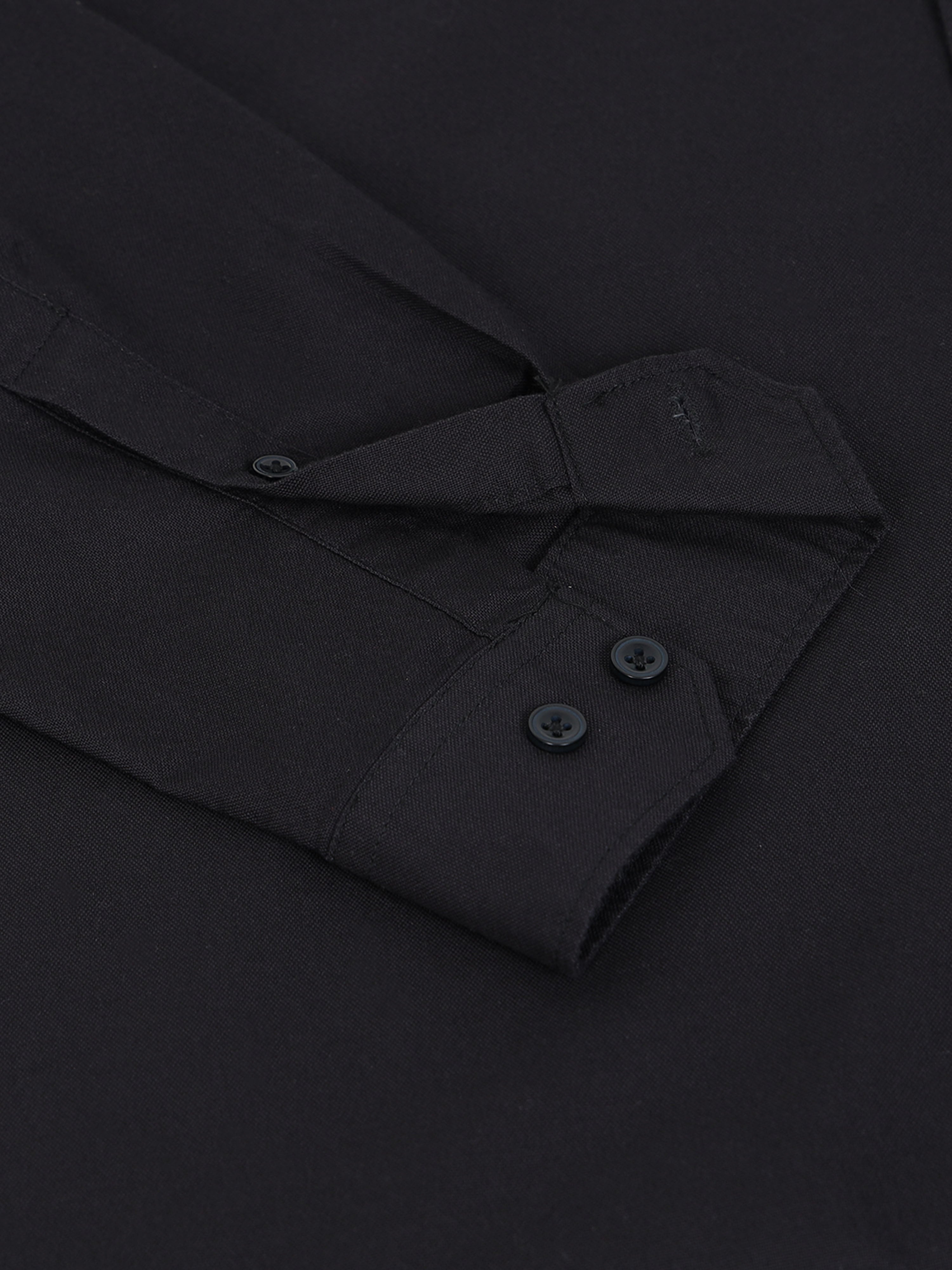 Men Black Plain Shirt