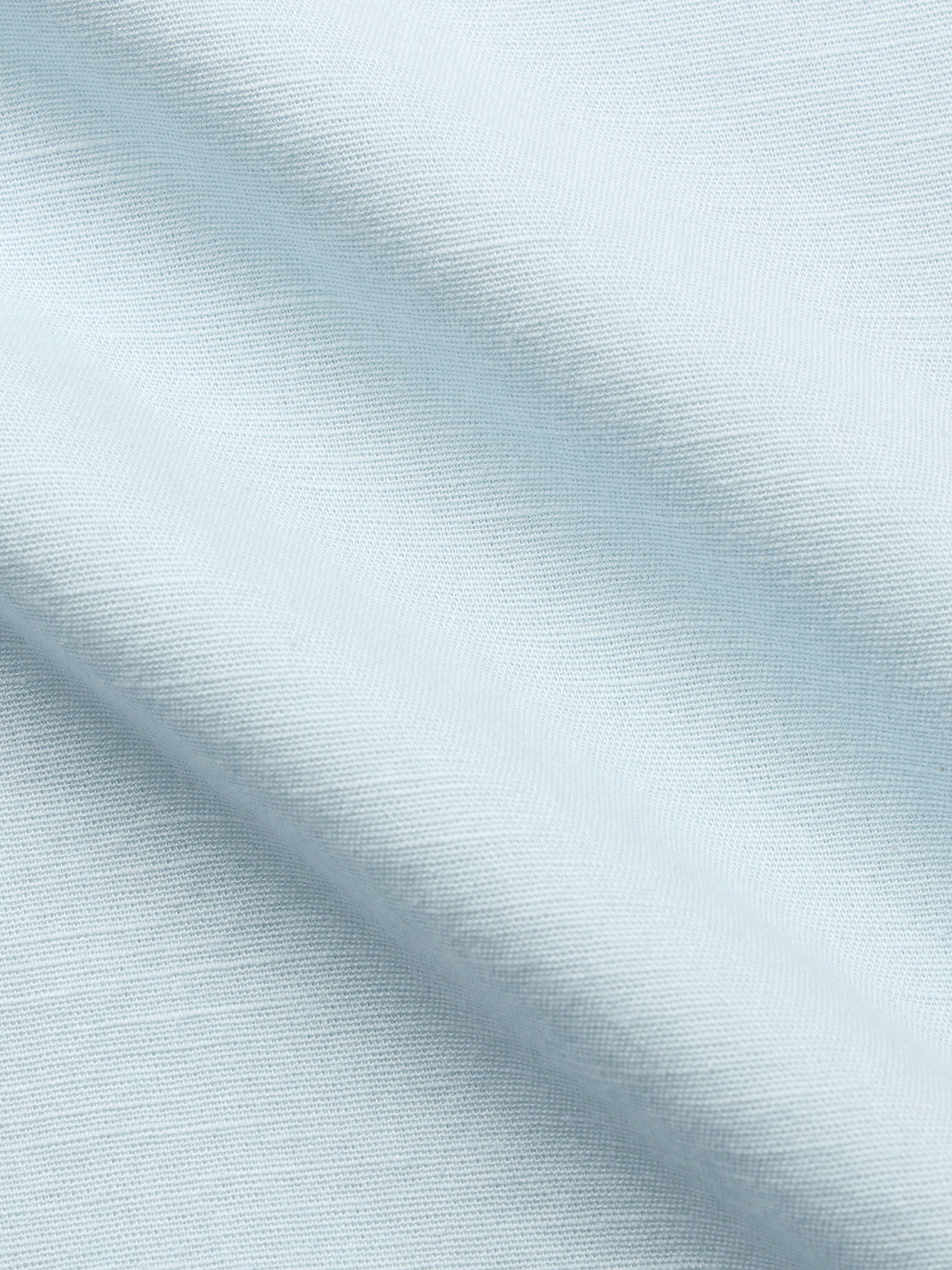 Men Blue Slub Solid Shirt