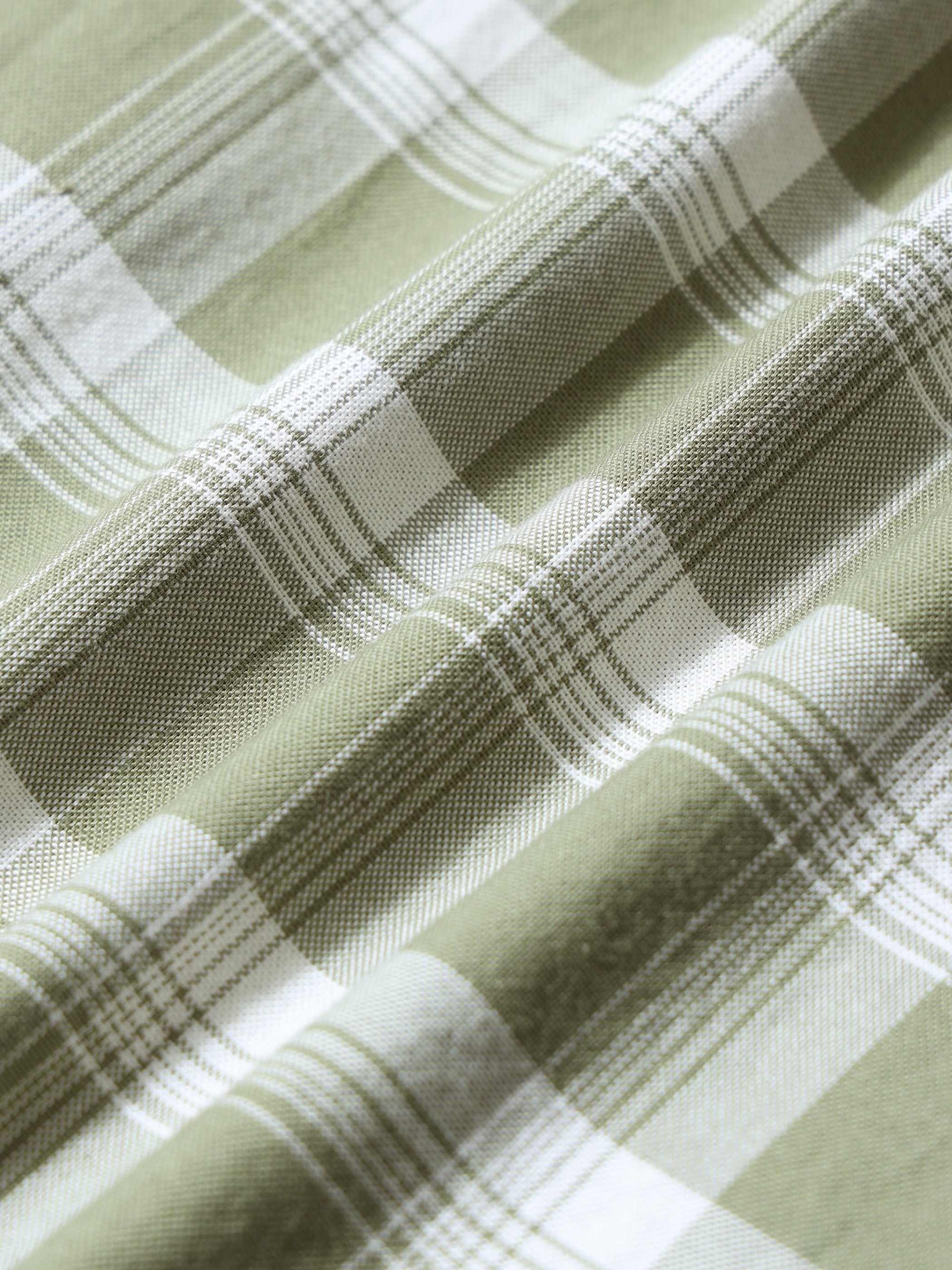 Men Green Check Shirt