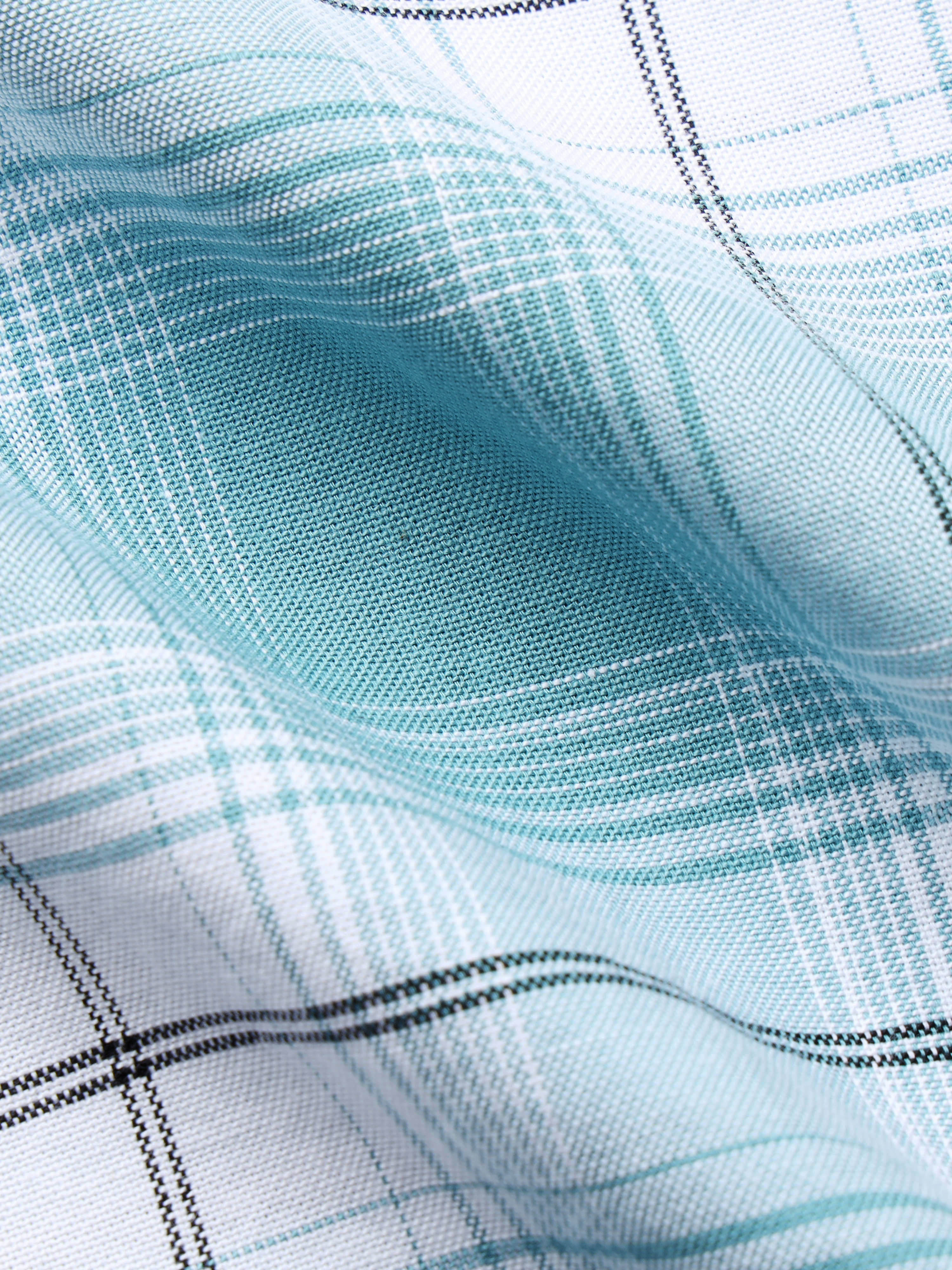 Men Blue Checked Cotton Shirt