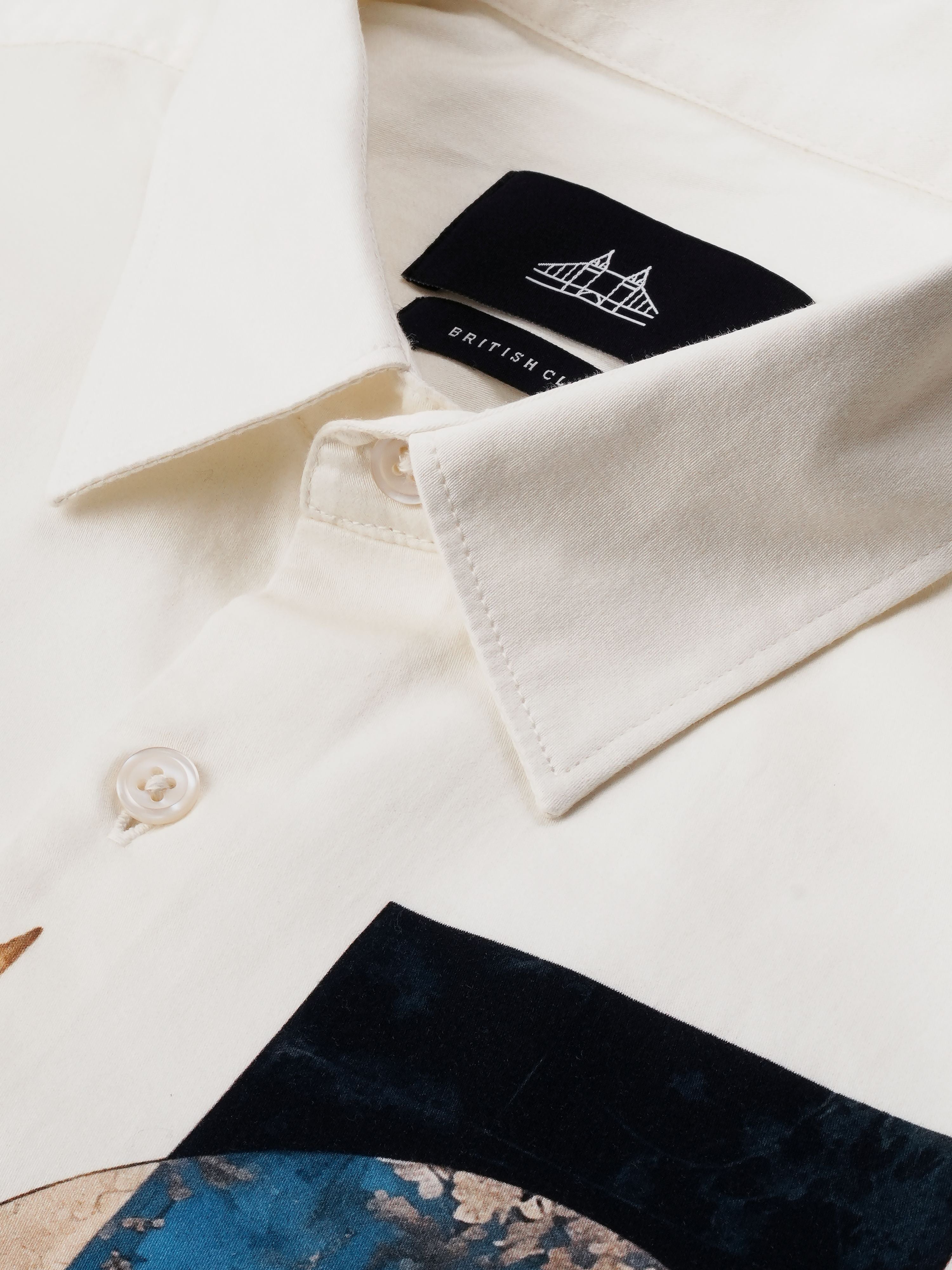 Men Cream Casual Printed Shirt