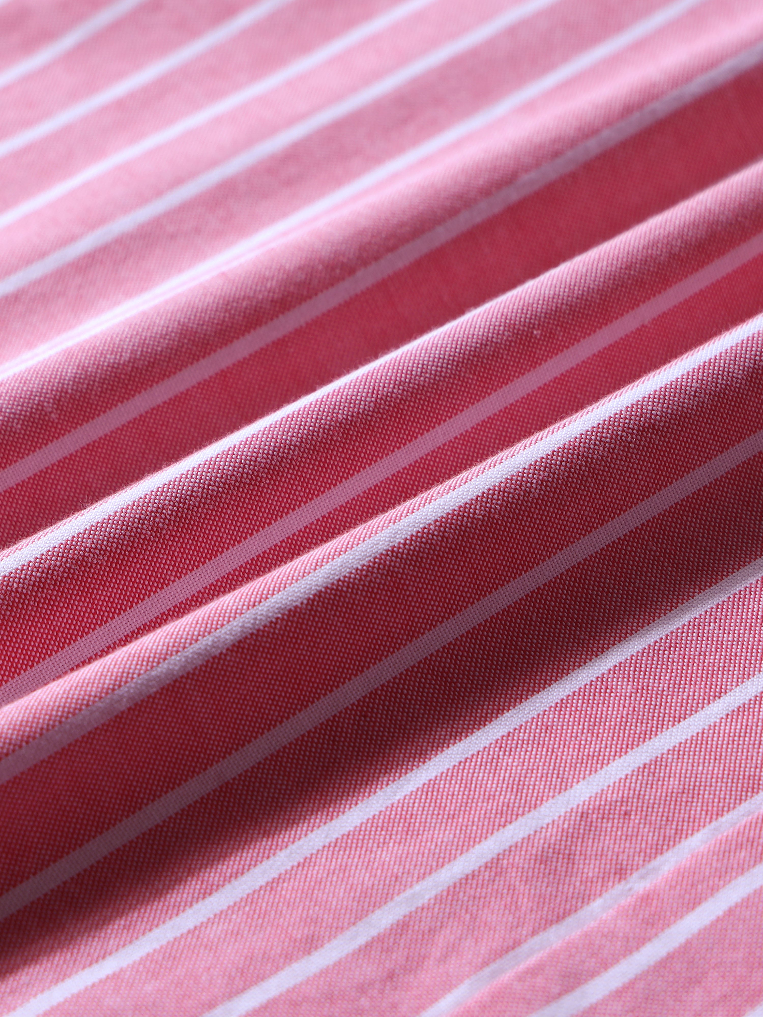 Men Pink Striped Shirt
