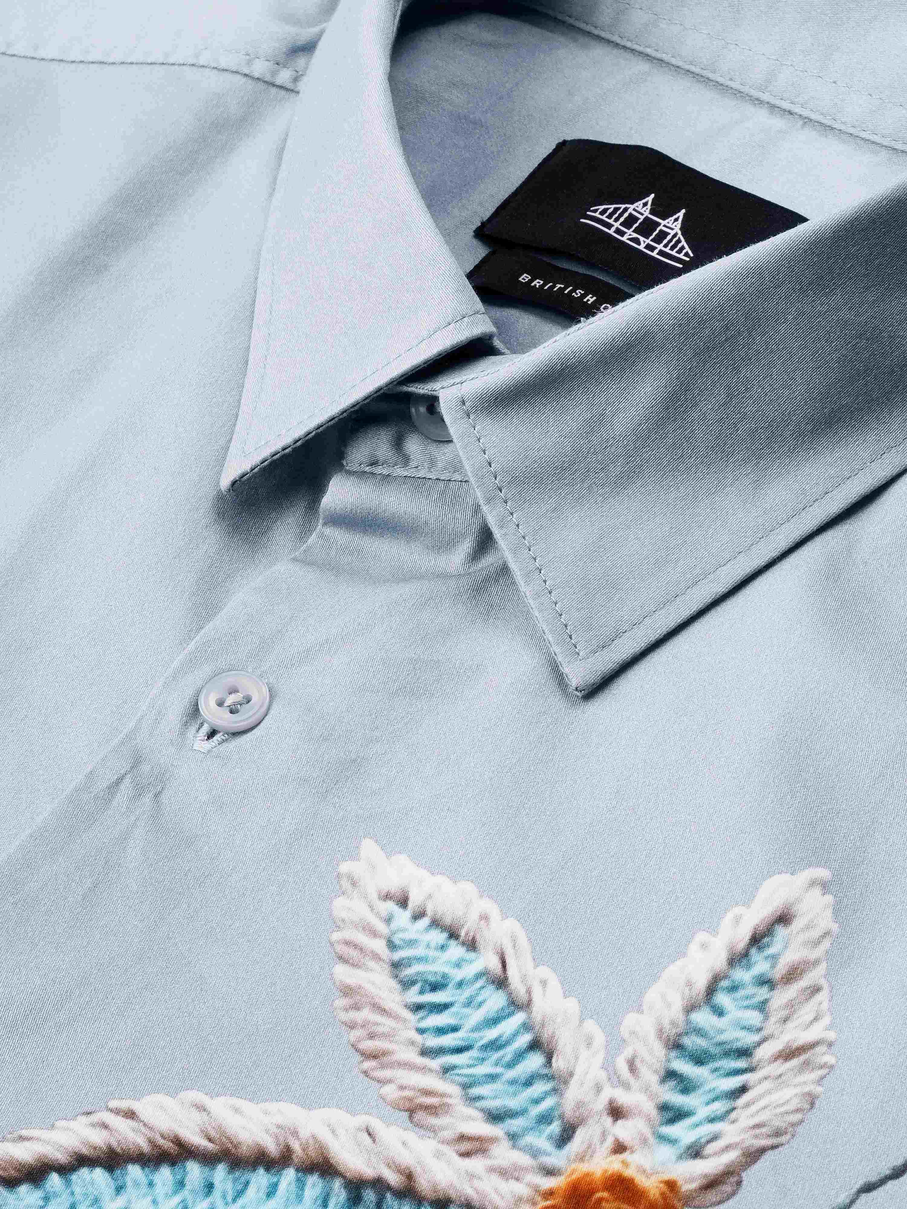Men Grey Casual Printed Shirt