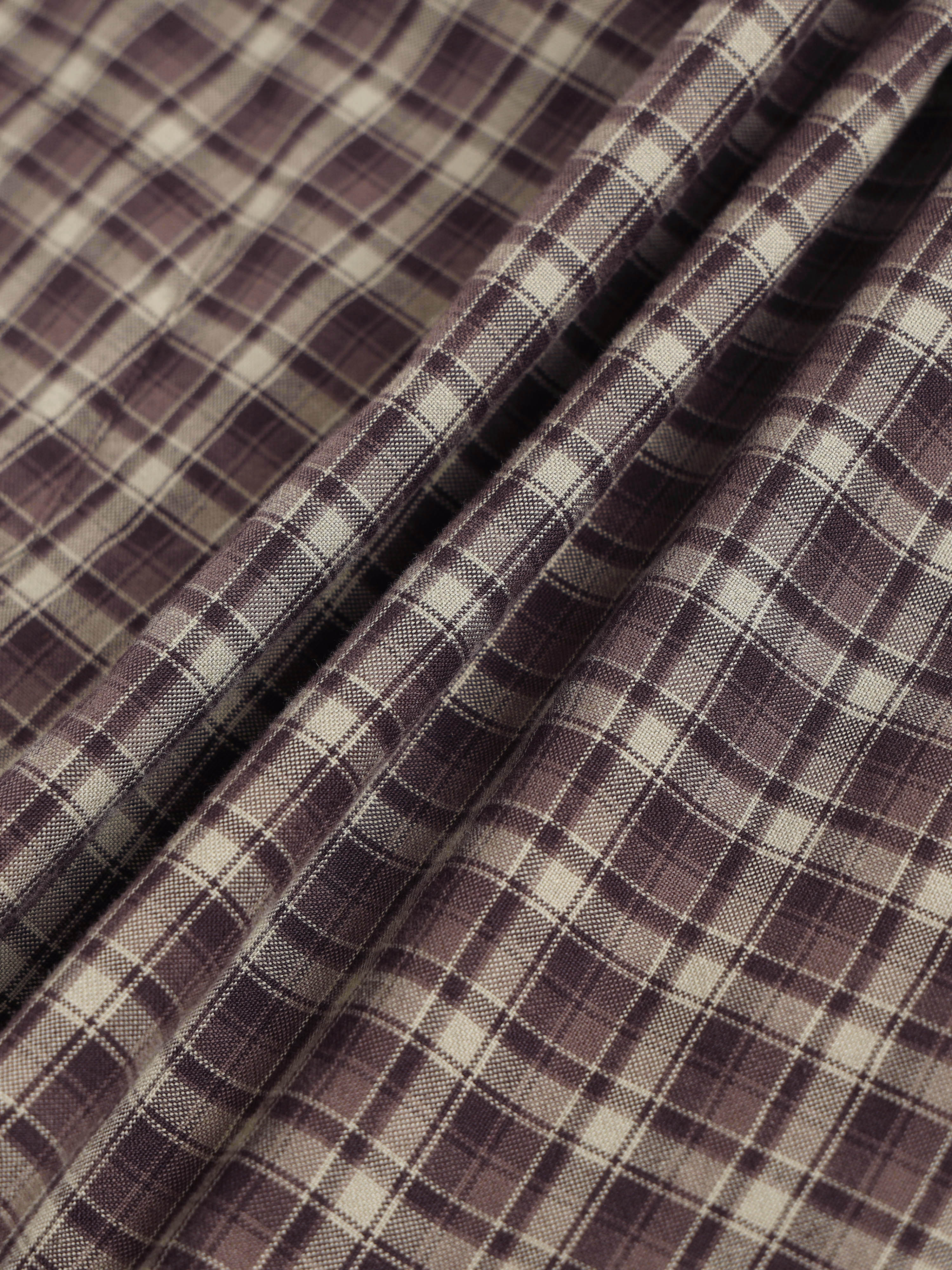 Men Brown Checked Shirt