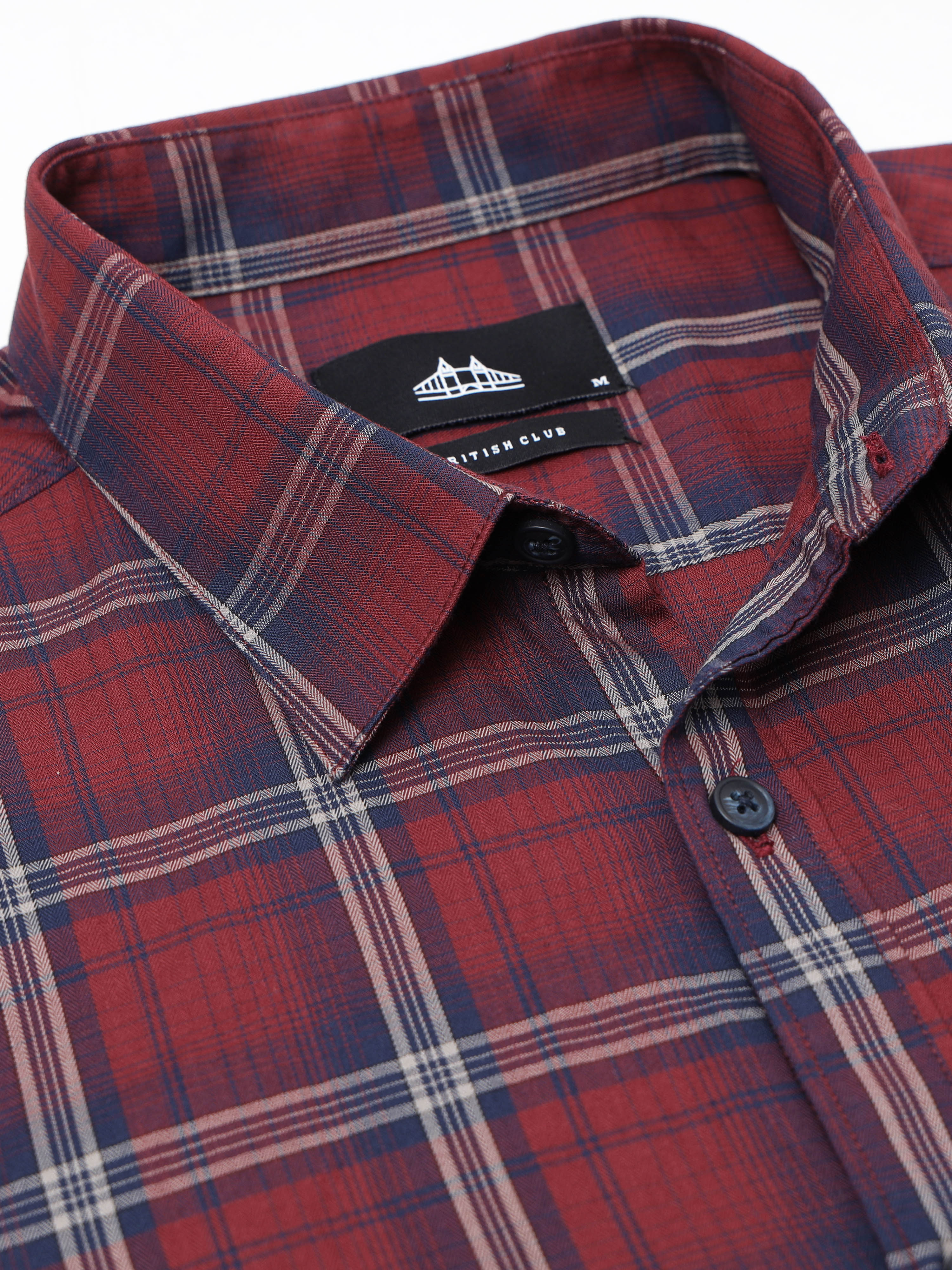 Men Red Check Shirt