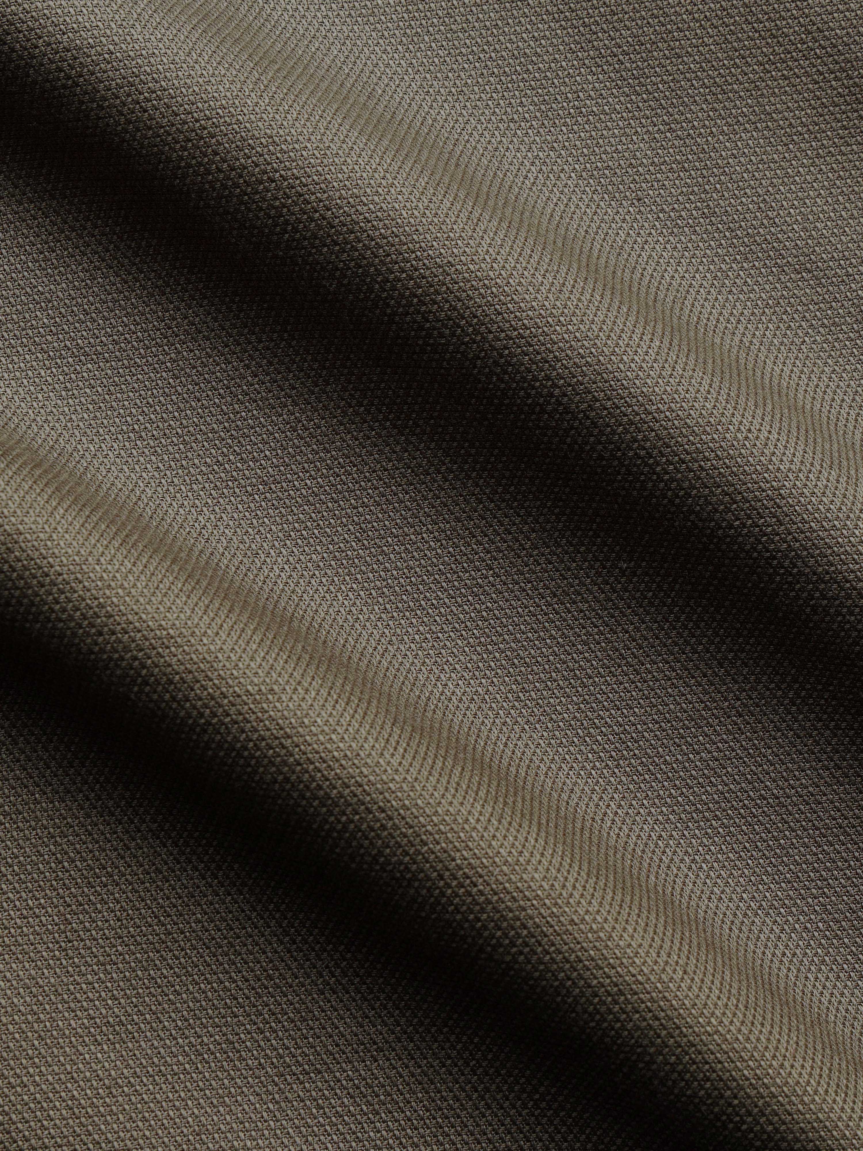 Men Olive Dobby Shirt