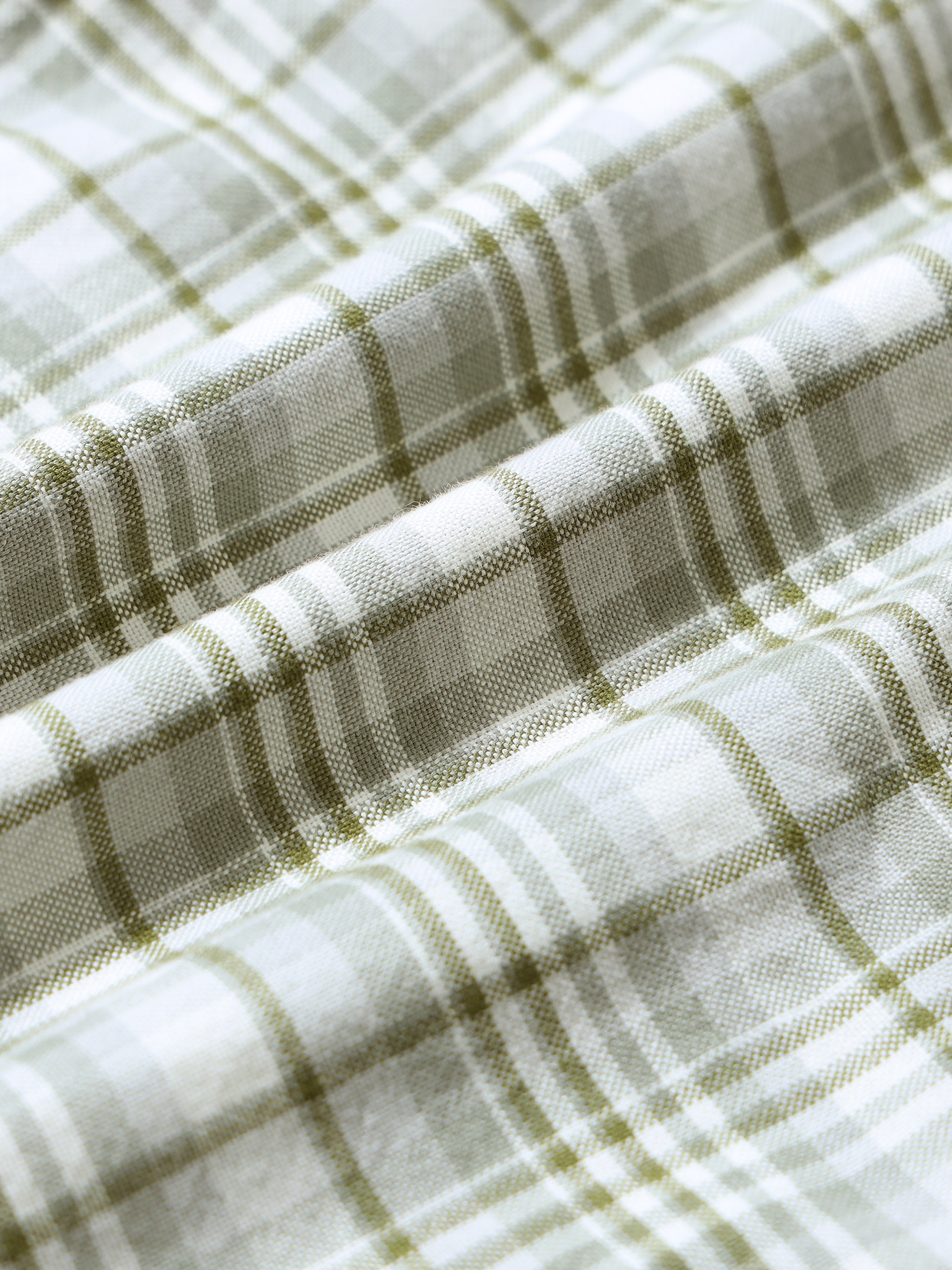 Men Green Check Shirt