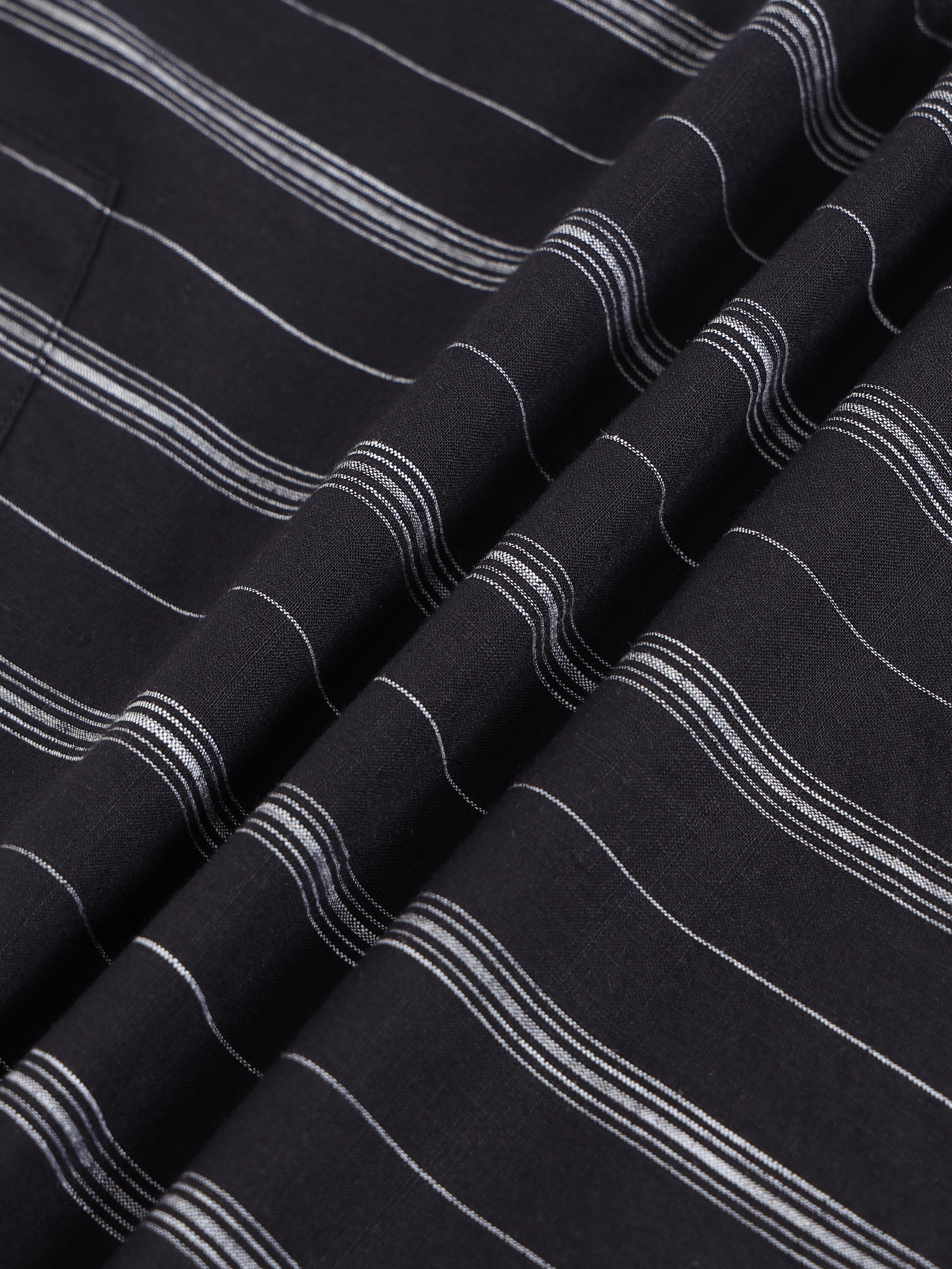 Men Black Striped Shirt
