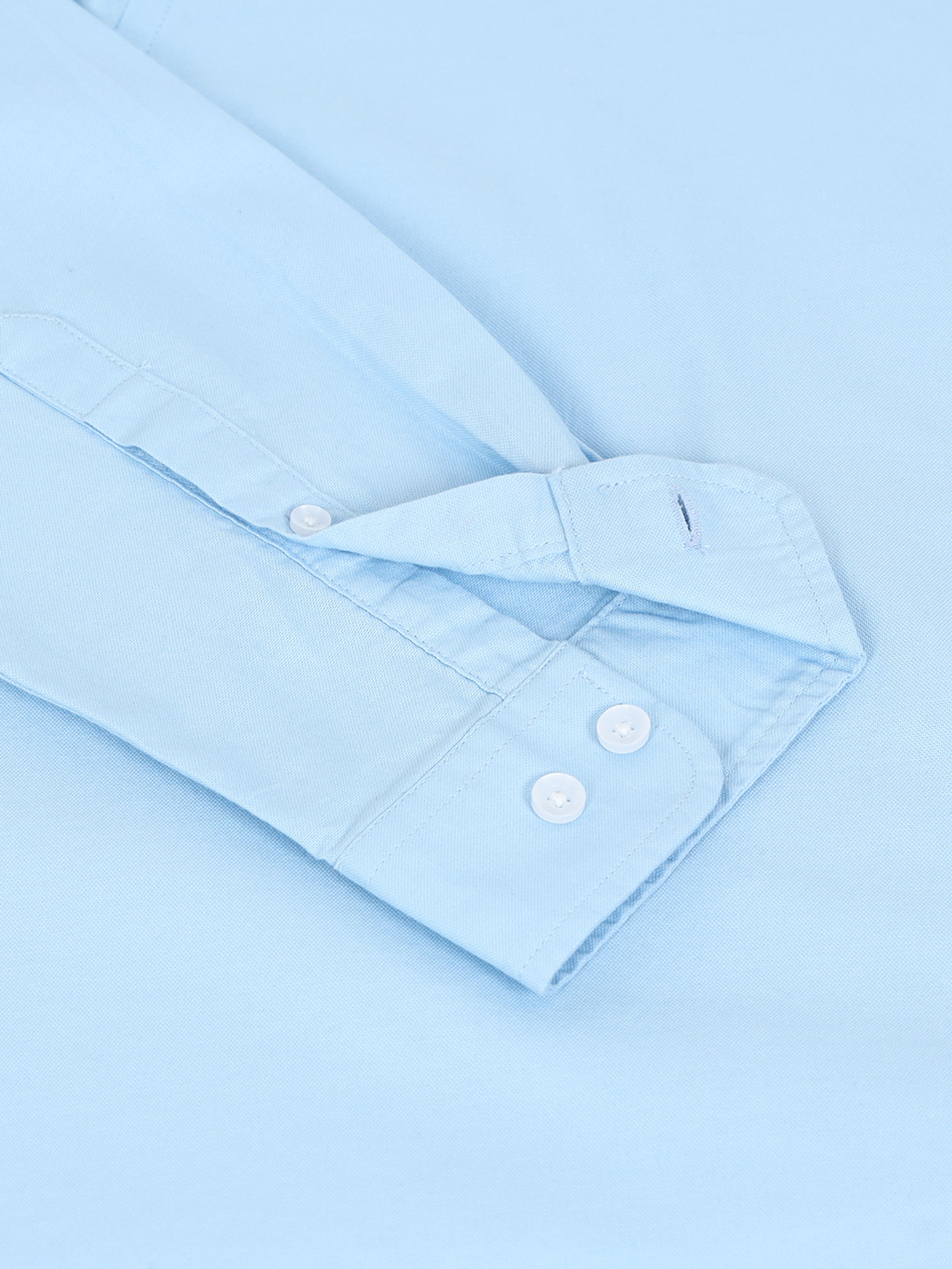 Men Blue Plain Shirt