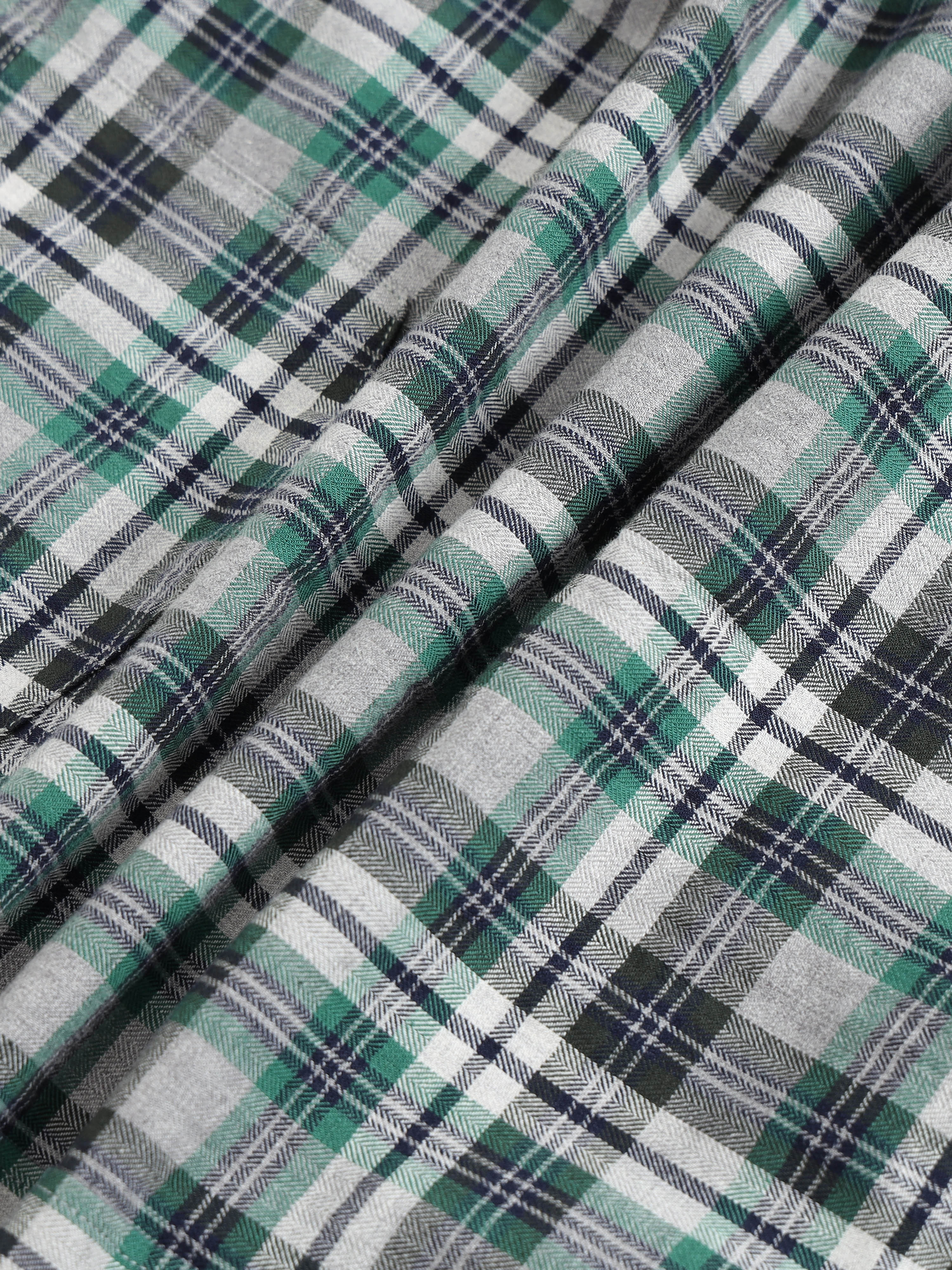 Men Green Checked Shirt