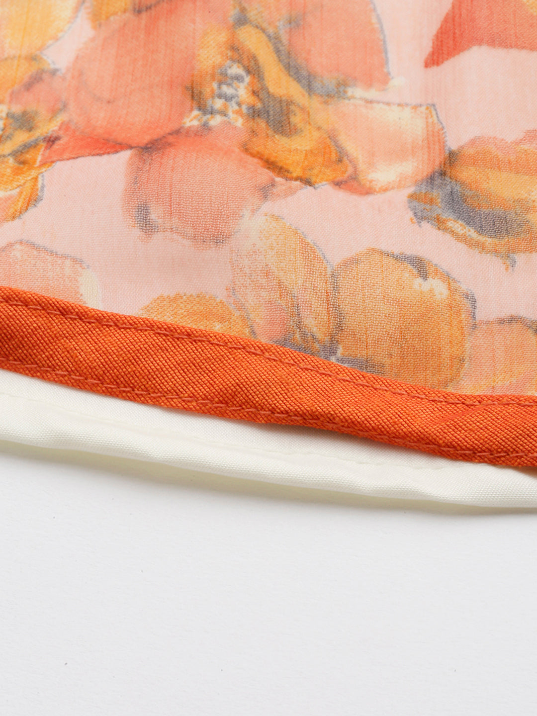 Women Peach Floral Chiffon Dress