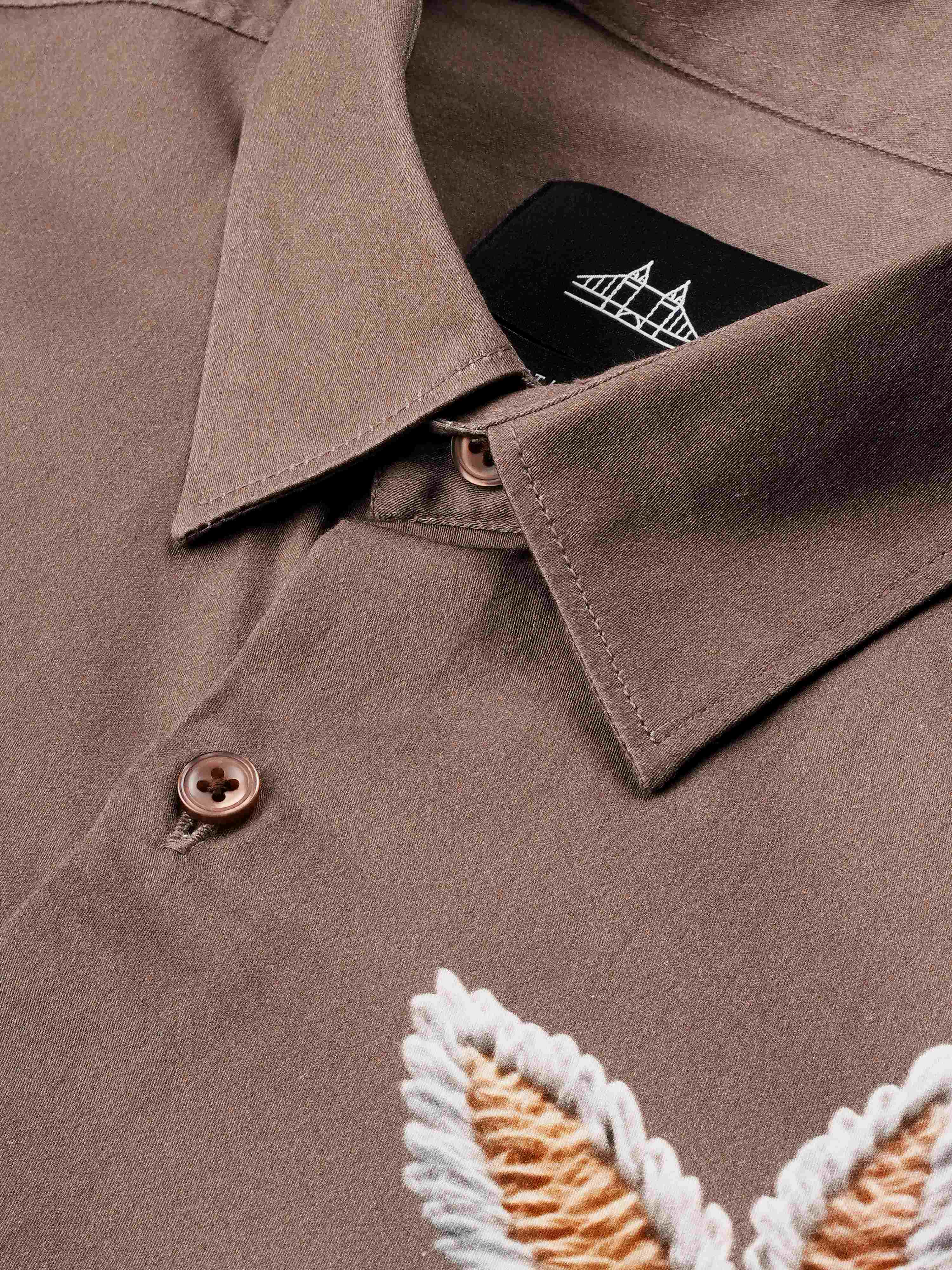 Men Brown Casual Printed Shirt