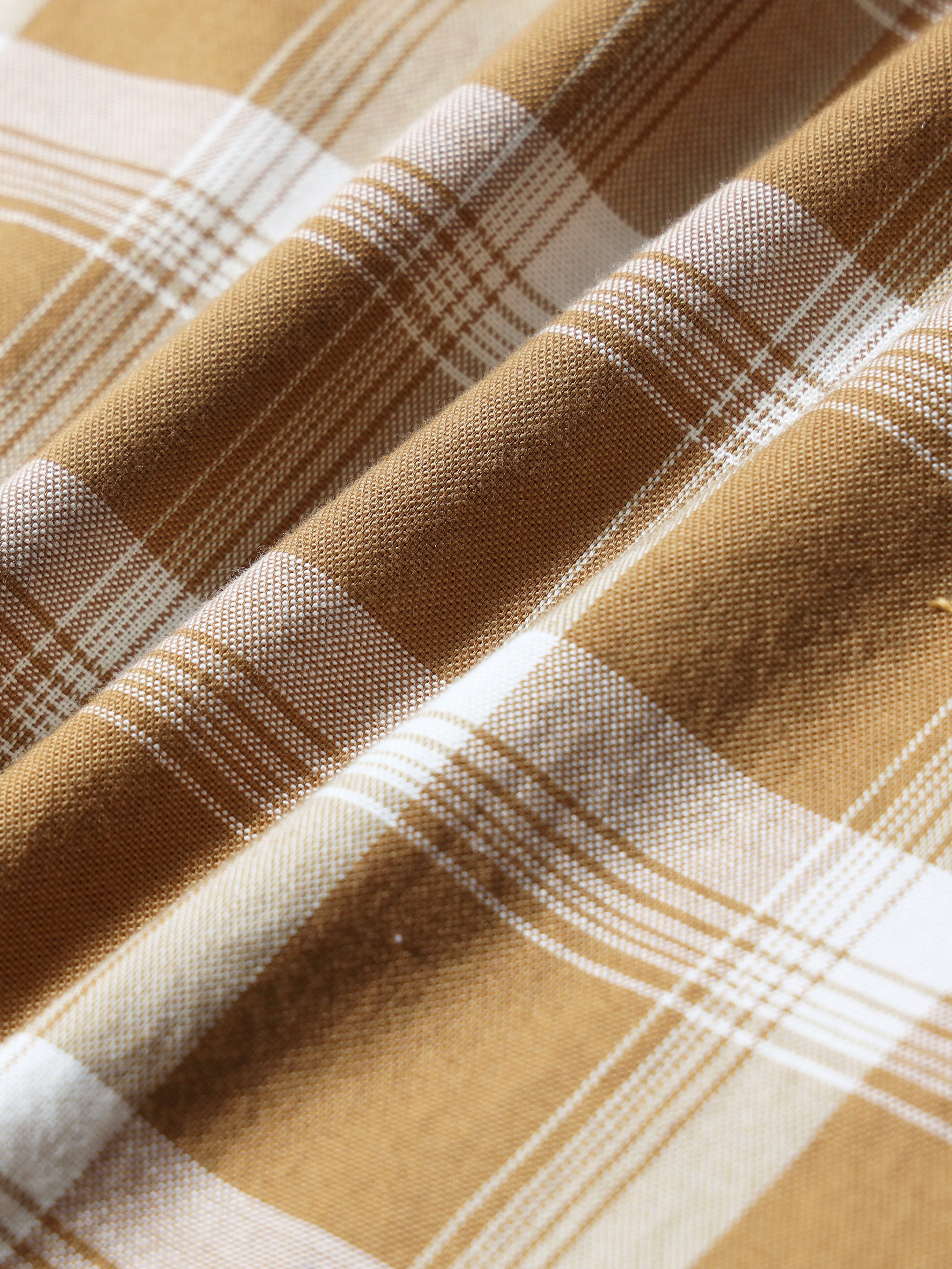 Men Khaki Check Shirt